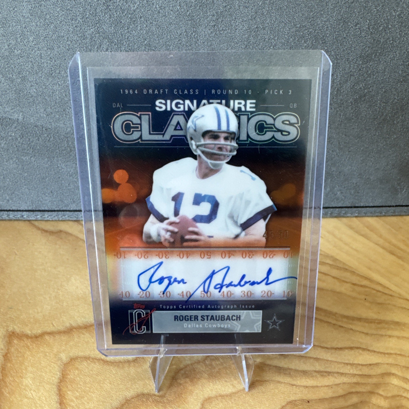 2025 Topps Signature Class Roger Staubach #SC-RS Orange Autograph /50 Cowboys 2025 Topps Signature Class Roger Staubach #SC-RS Orange Autograph /50 Cowboys