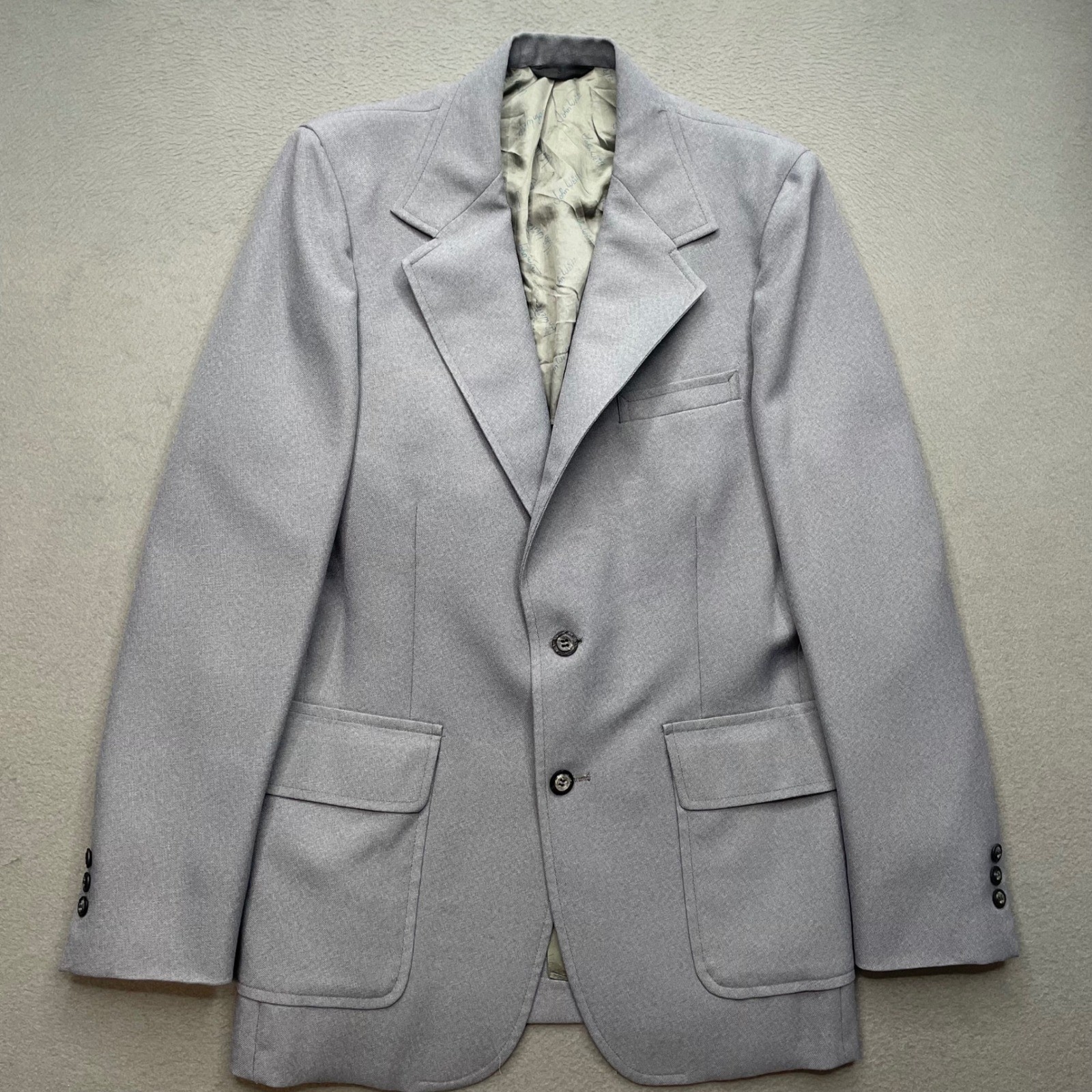 VTG John Weitz Hudson\'s Detroit Men\'s Gray Blazer Sport Coat Union Made 80s