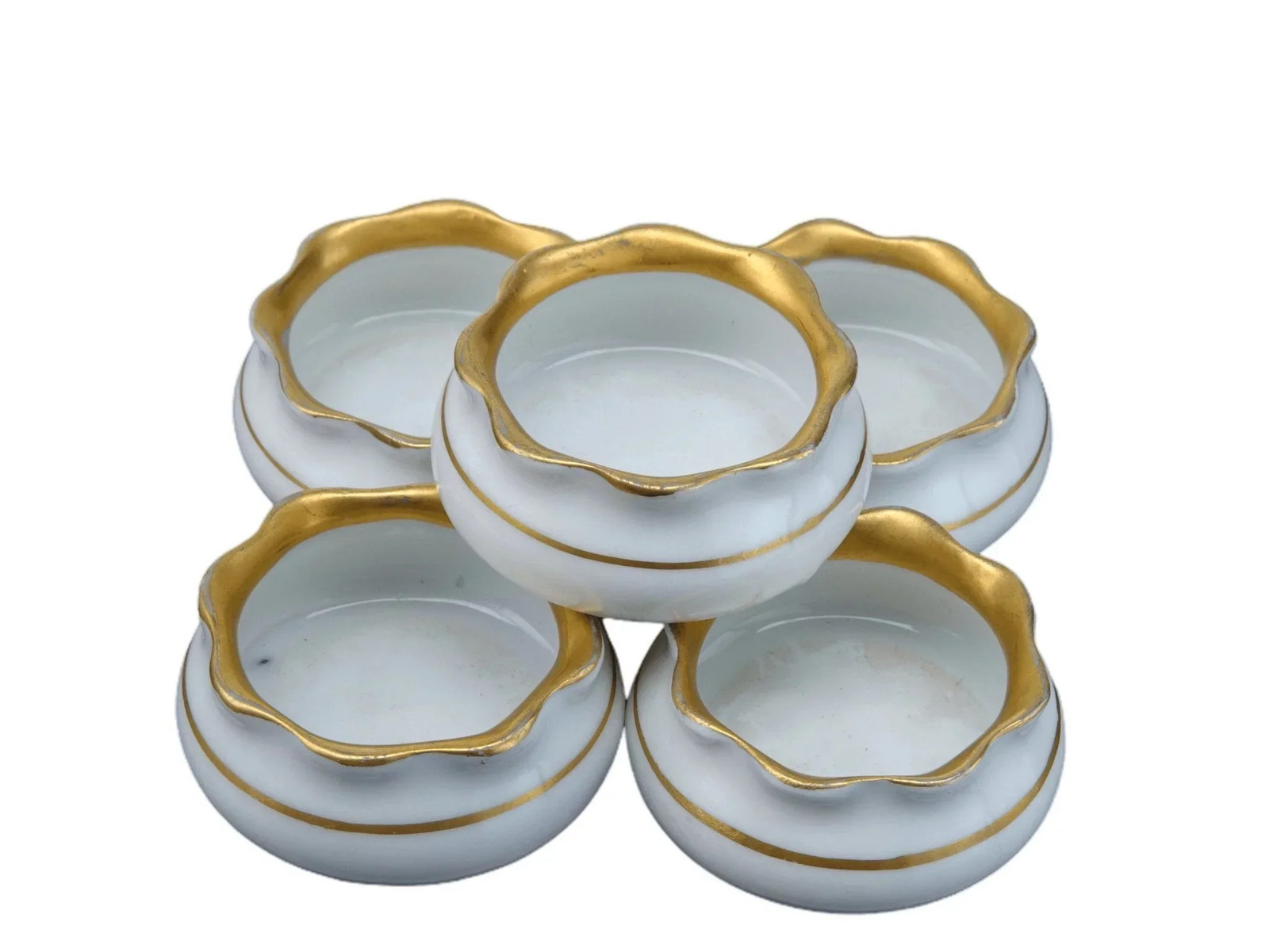 c1910 Royal Austria Heavy gold Salt Dip set c1910 Royal Austria Heavy gold Salt Dip set