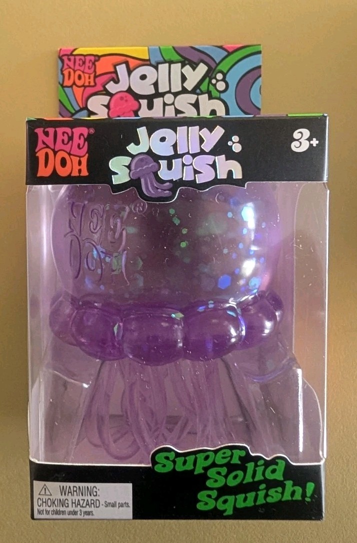 Nee Doh Needoh PURPLE Jellyfish Jelly Squishy Toy Schylling ***AUTHENTIC***