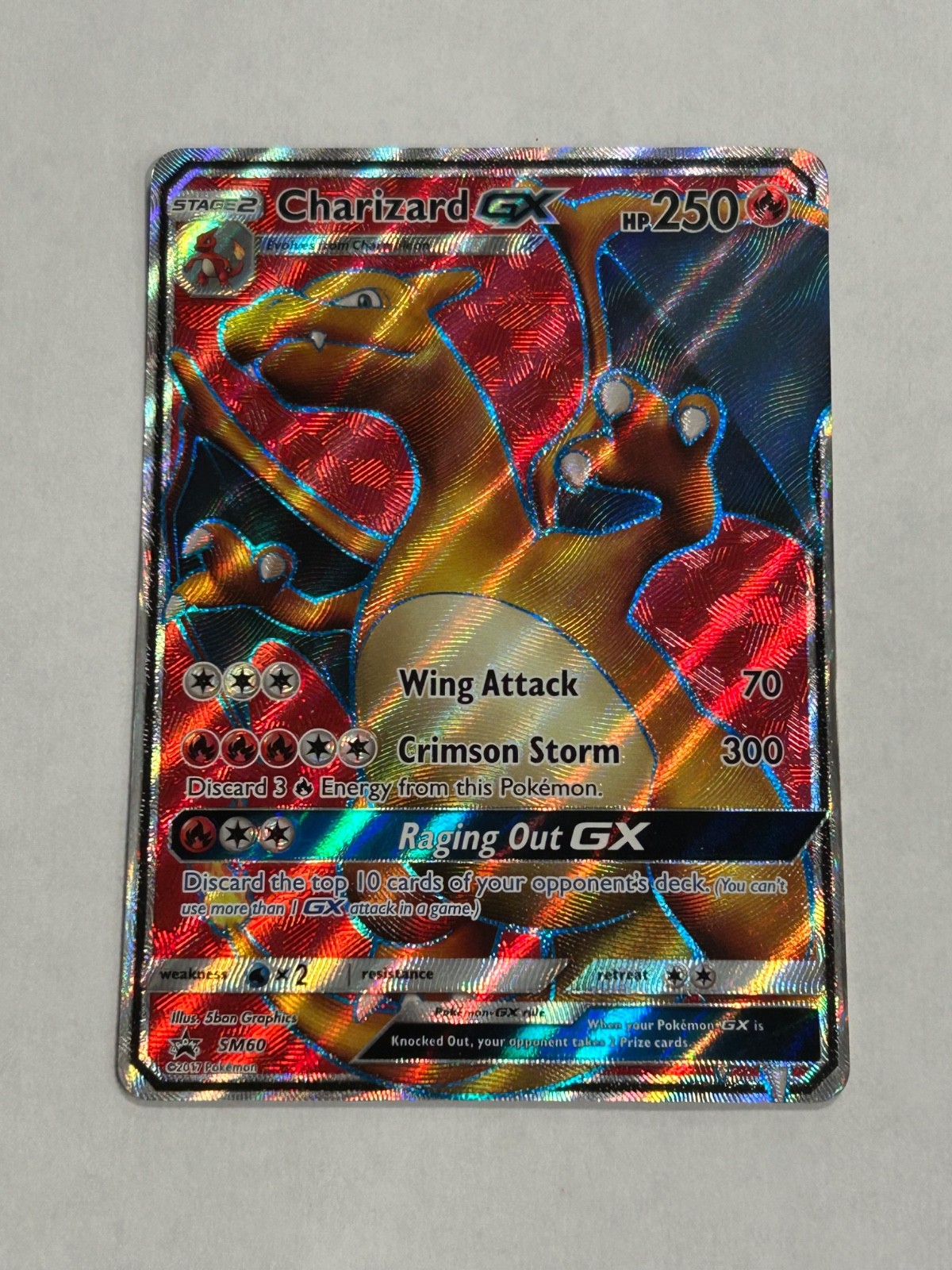 Charizard GX SM60 Sm Holo DMG Pokemon TCG Sun & Moon Promo Card Pokemon TCG