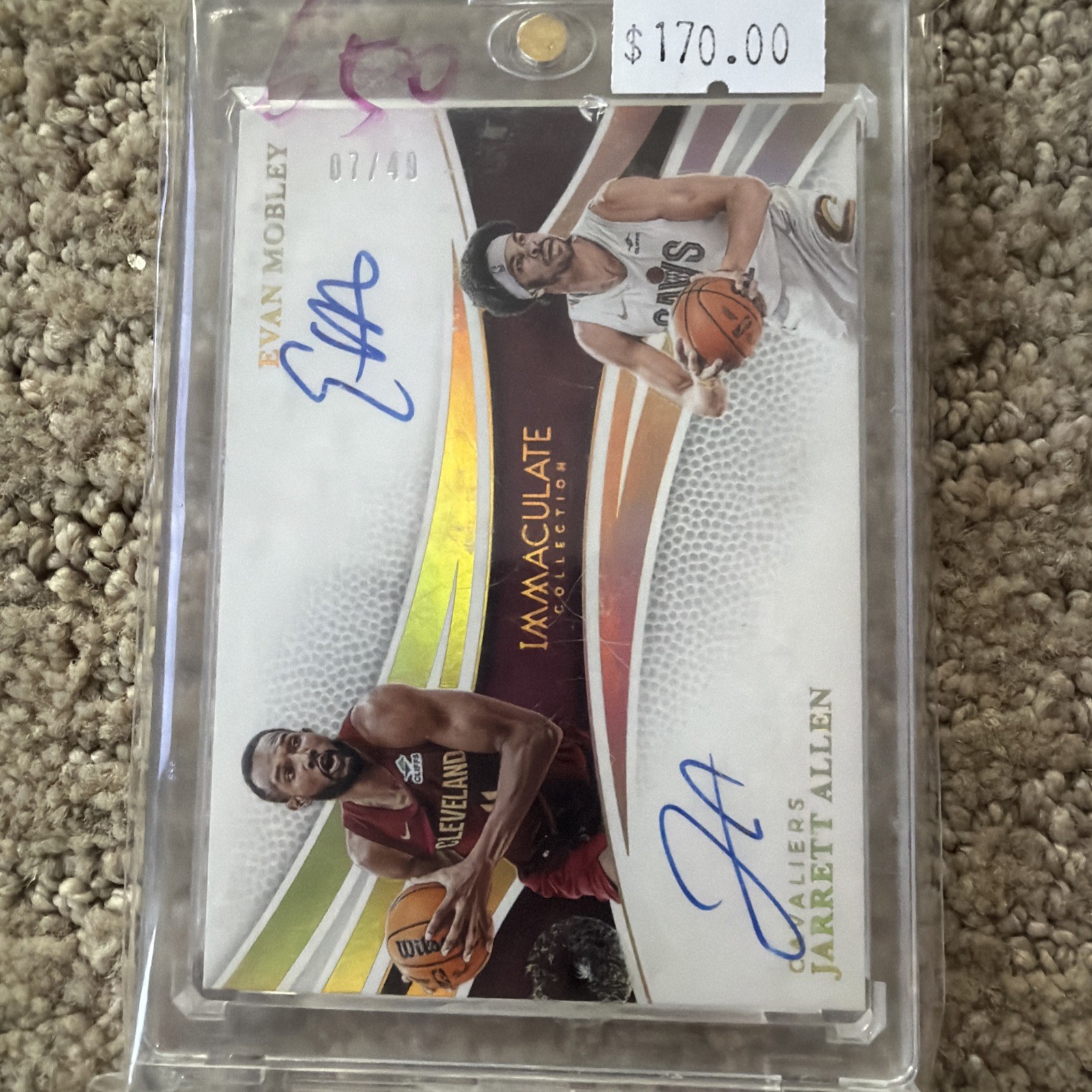 24-25 Panini Immaculate Collection Dual Autographs Evan Mobley Jarrett Allen /49