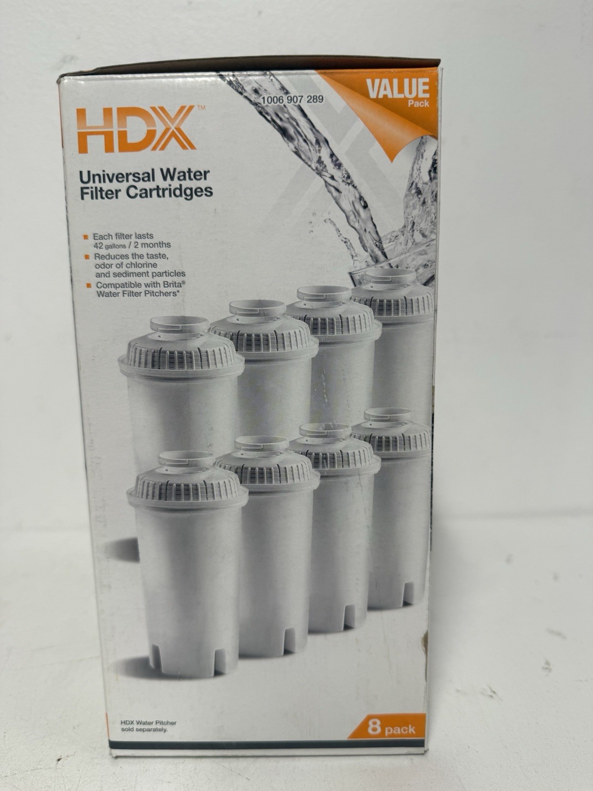 8-Pack HDX F003 Universal Water Filter Cartridges -Compatible W/ Brita Pitchers 8-Pack HDX F003 Universal Water Filter Cartridges -Compatible W/ Brita Pitchers
