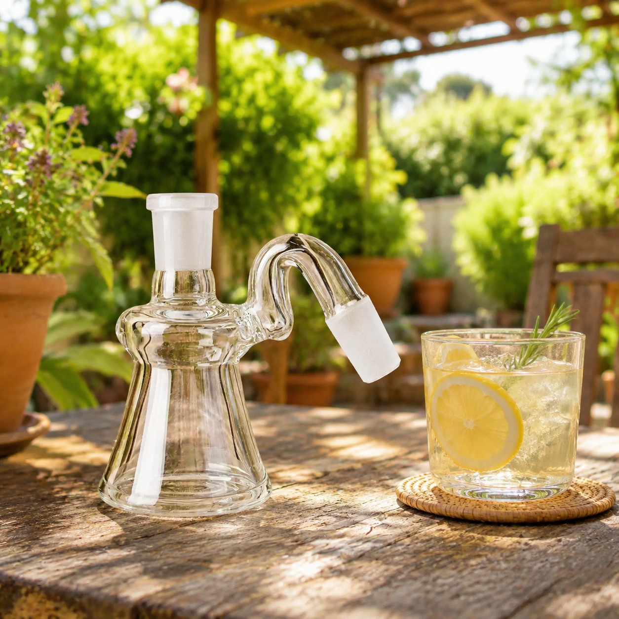 14mm 45° Mini Glass Dry Ash Catcher Premium Quality Smoking Tobacco Water Bong