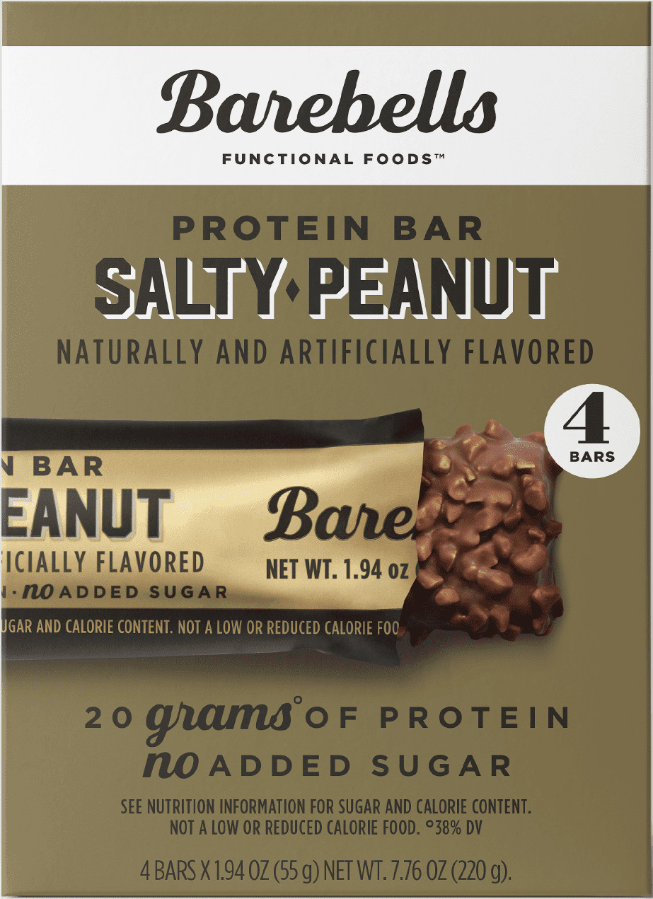 Barebells Salty Peanut Protein Bars, 20g Protein, 1.9 oz., 4 Count