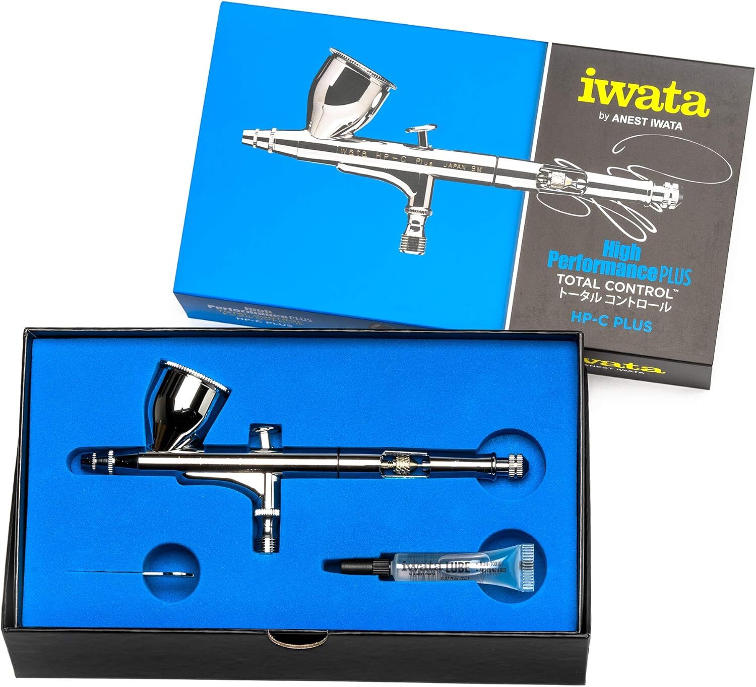 Iwata High Performance HP-C Plus Gravity Feed Dual Action Airbrush, Model H4001