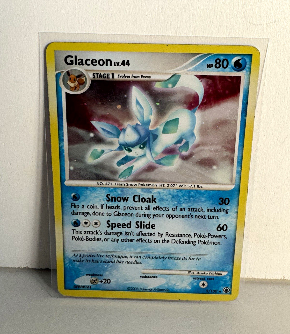 Pokemon TCG Glaceon 5/100 Majestic Dawn Holo Rare English 80 HP