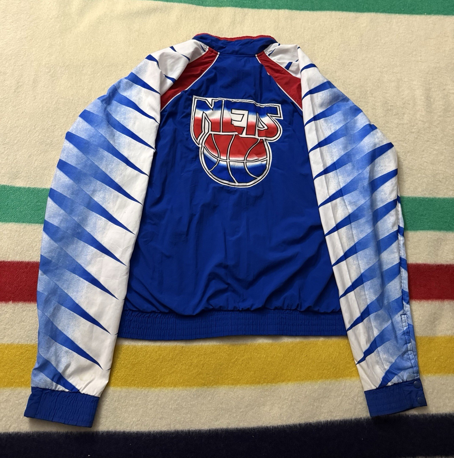 Vintage 1992 1993 New Jersey Nets Champion Jayson Williams #55 Team Issue Jacket