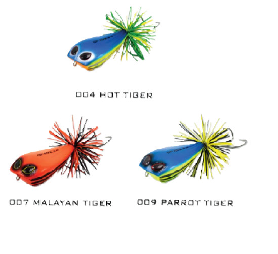 3x Drave Jump Frog JF65 Lures Bundle- Tiger Edition Topwater Snakehead Bass Bait 3x Drave Jump Frog JF65 Lures Bundle- Tiger Edition Topwater Snakehead Bass Bait