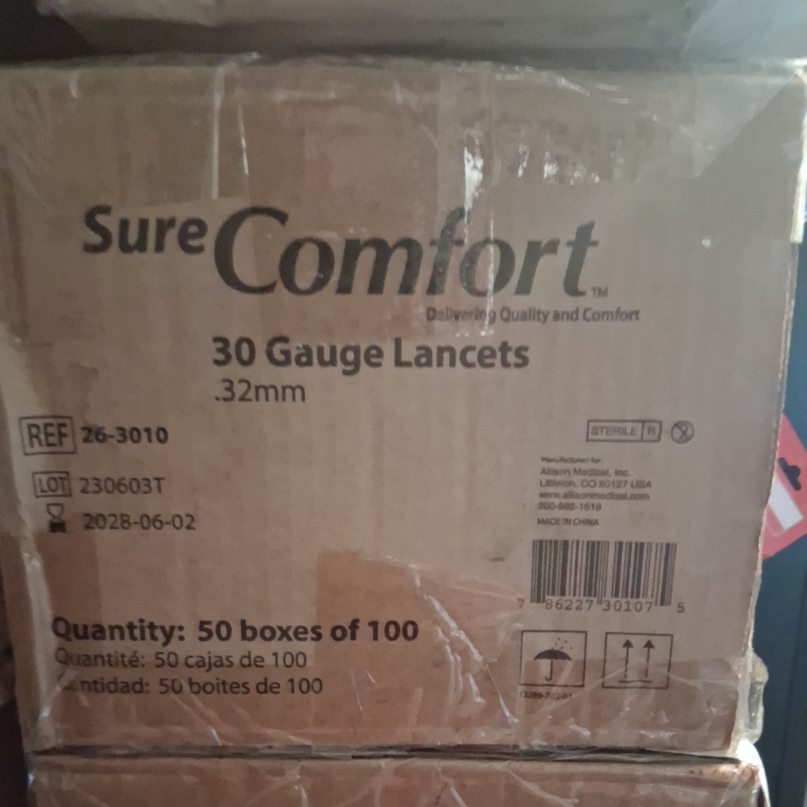 Sure Comfort Sterile Single Use Lancets, 30 Gauge Universal Design, 5000 Count Sure Comfort Sterile Single Use Lancets, 30 Gauge Universal Design, 5000 Count