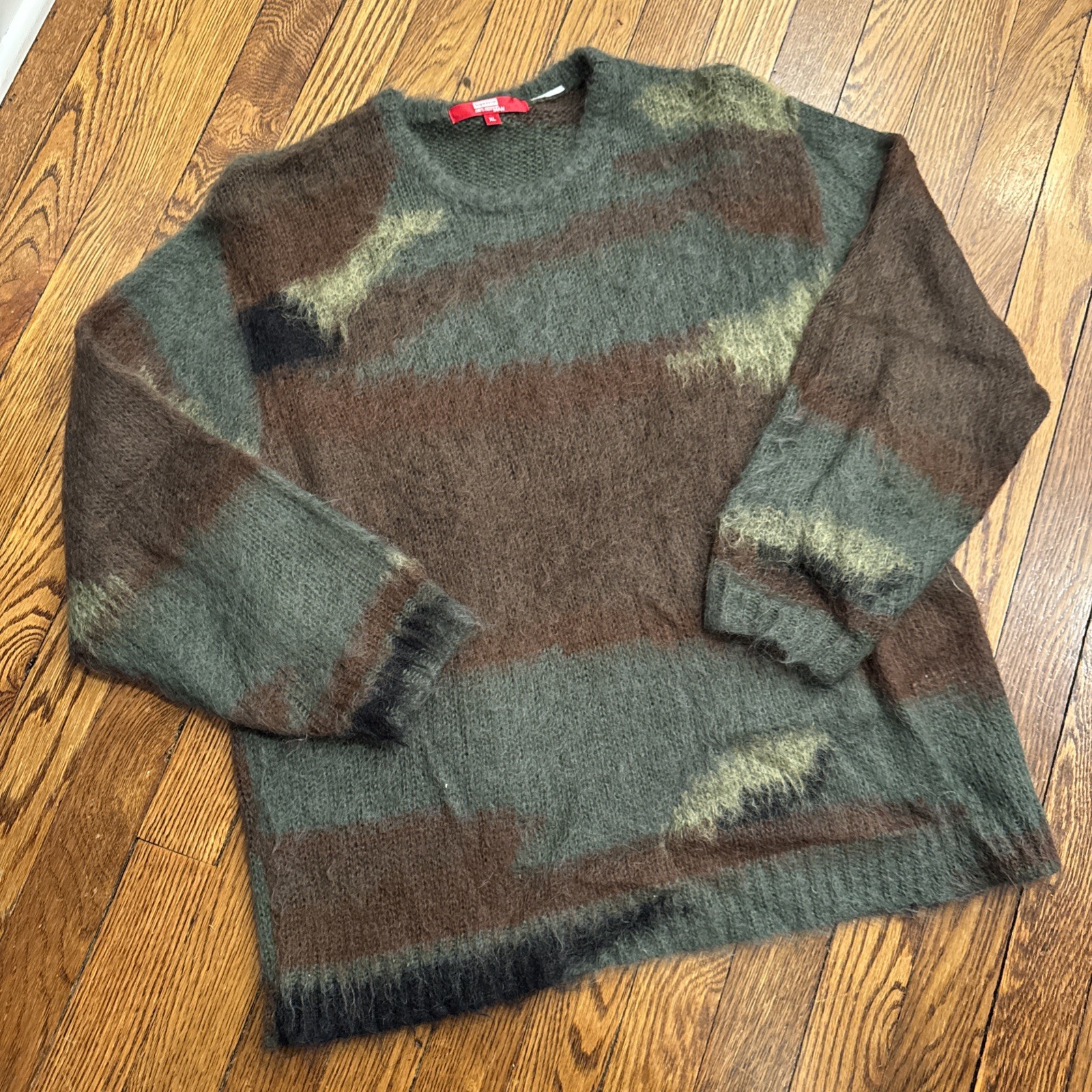 Size XL - Supreme x Junya Watanabe CDG MAN Brushed Camo Sweater Olive Green