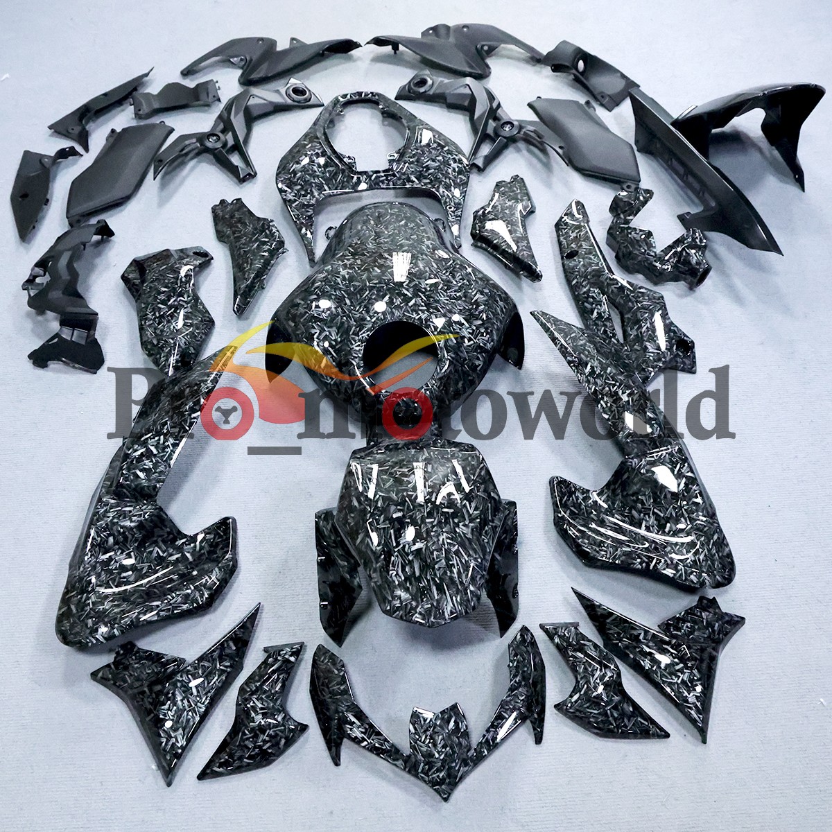 For Kawasaki Z900 2020 -2024 Z900 Black Forged Carbon Fiber Fairings Kit w/Tank 