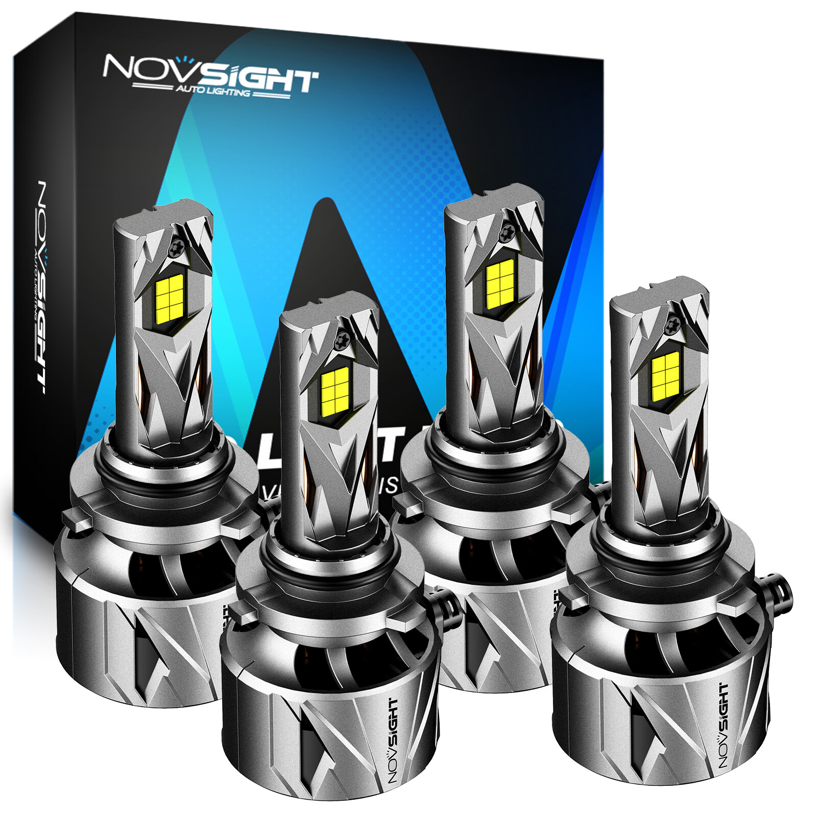 NOVSIGHT 9005 9006 LED Headlight Bulbs Combo High Low Beam 6500K Super Bright