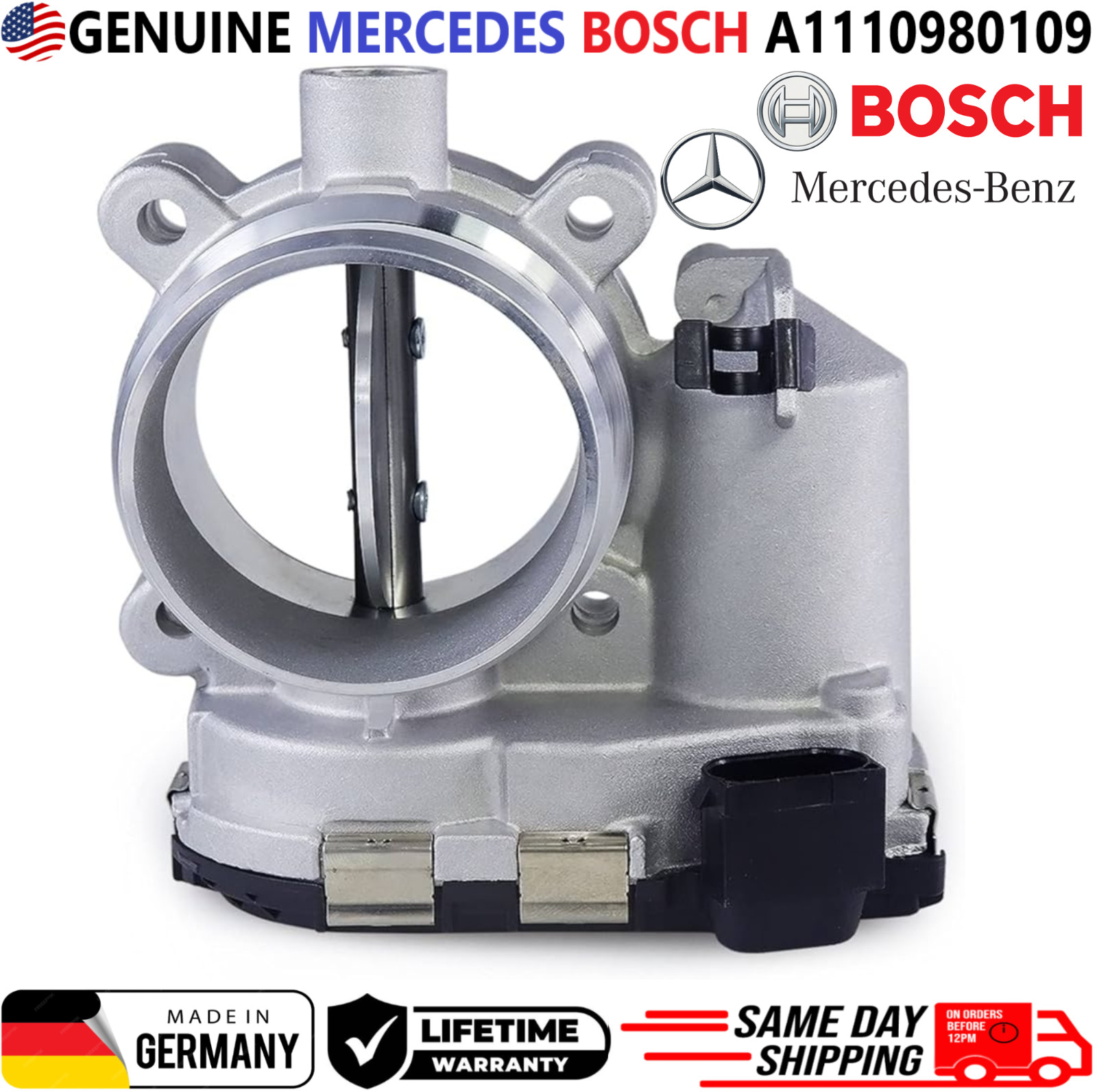 GENUINE BOSCH Throttle Body For 2000-2005 Mercedes-Benz C230 SLK230, A1110980109
