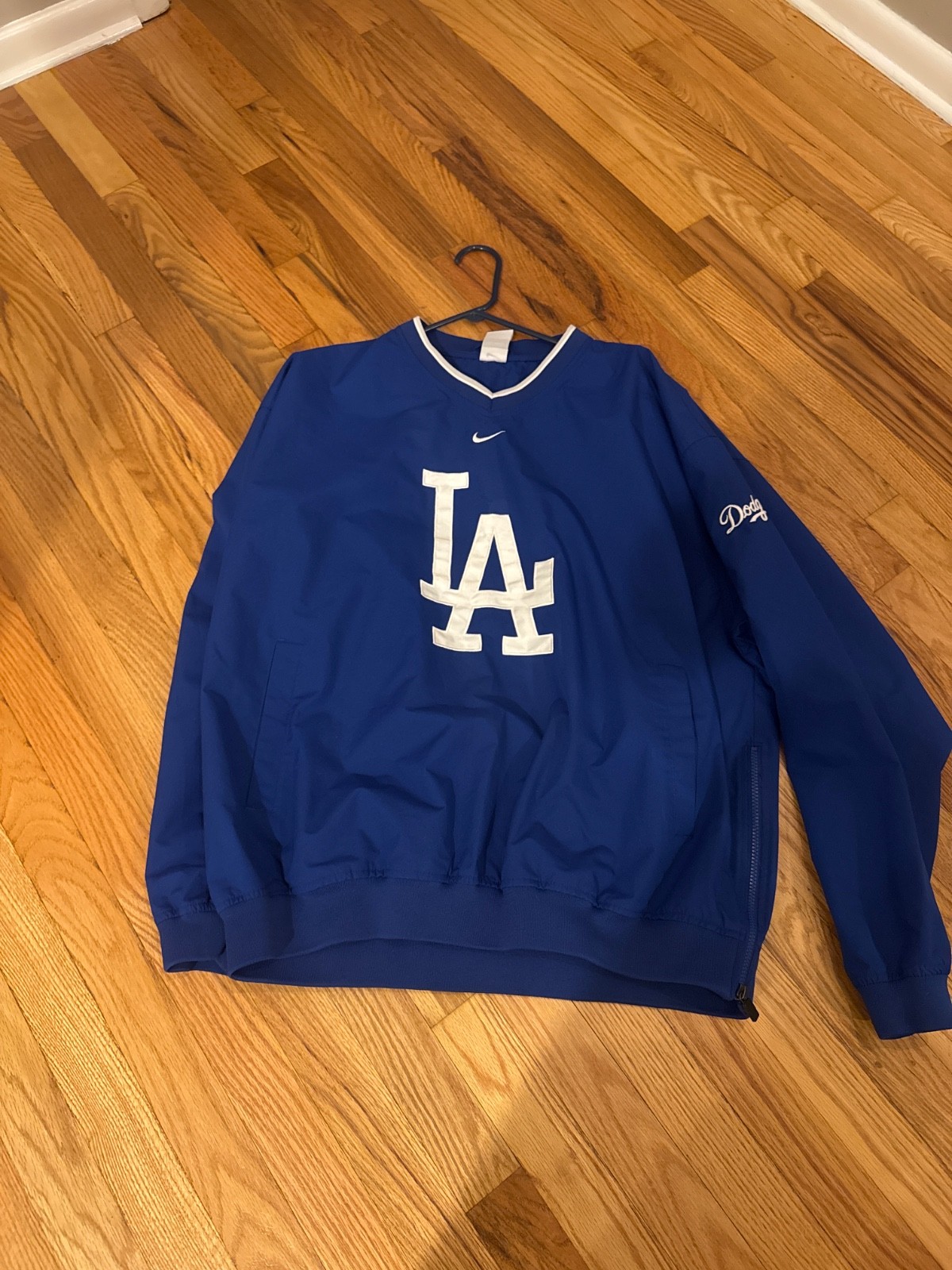 Vintage Nike LA Los Angeles Dodgers Blue Pullover Jacket Center Swoosh Small Vintage Nike LA Los Angeles Dodgers Blue Pullover Jacket Center Swoosh Small