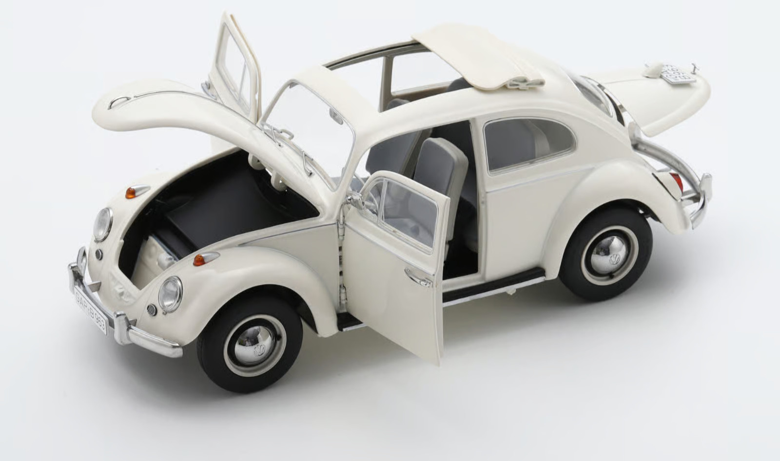SCHUCO,VOLKSWAGEN Kafer Beetle 1963 white 1/18 18U00154