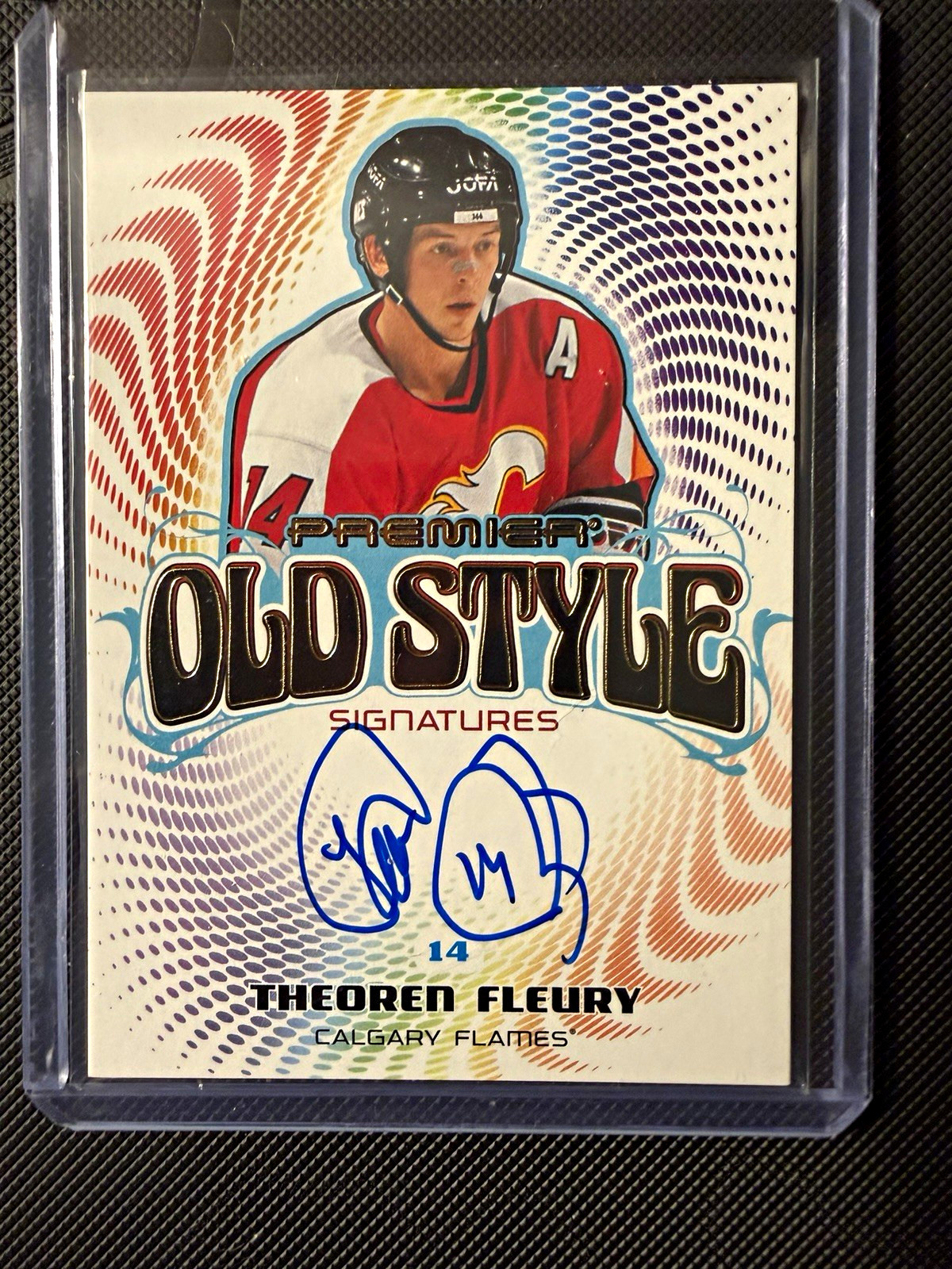 Upper Deck 2025-26 Premier Old Style Signatures OS-TF Theoren Fleury Auto