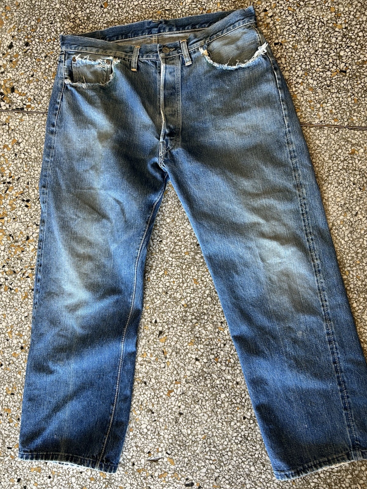 Vintage Levi’s 501XX Big E Jeans 50s 60s Hidden Rivets Selvedge W35x27