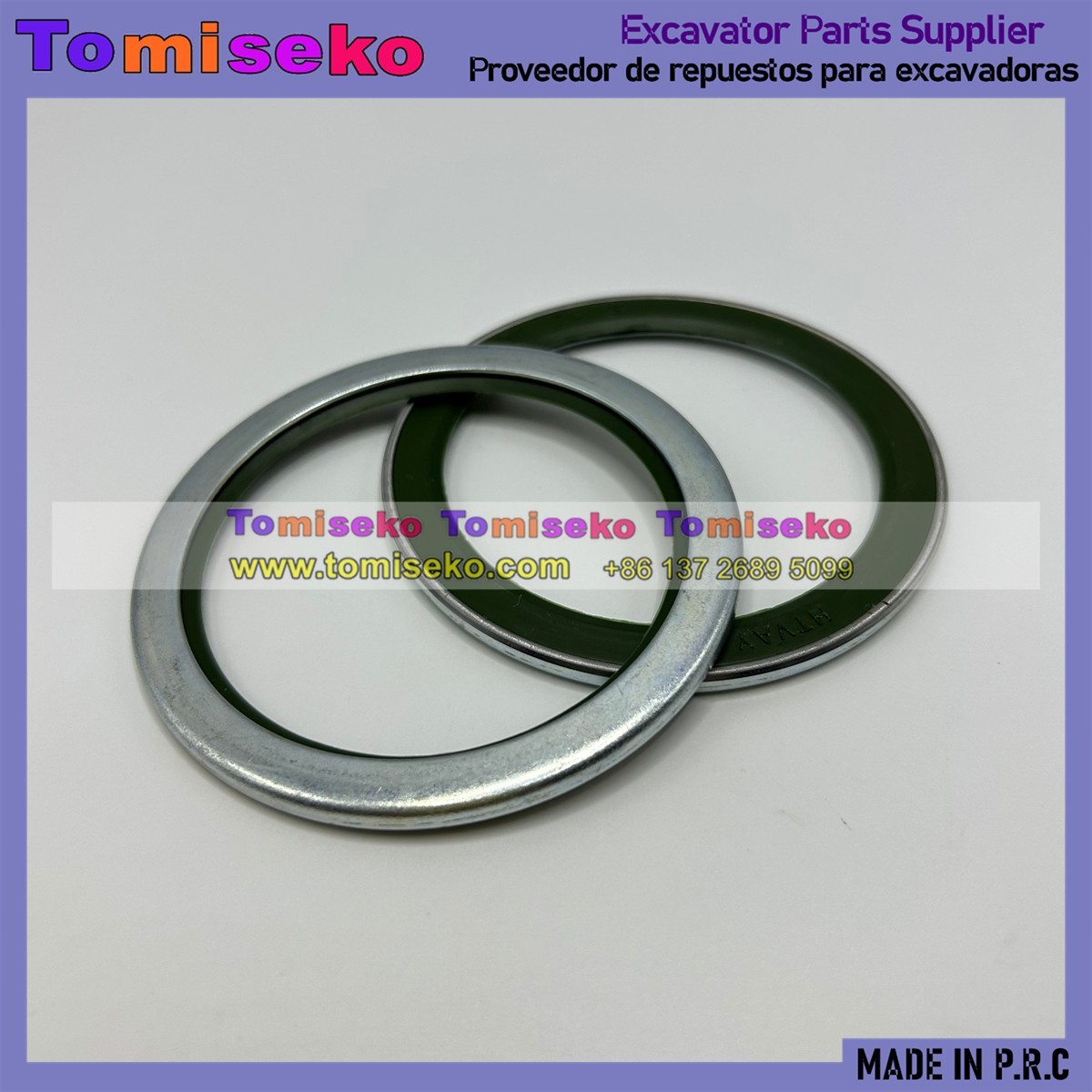 VAY 2pcs Dust Seal Ring 50x60x4MM(ID*OD*H) For Excavator Bucket Bushing Pin