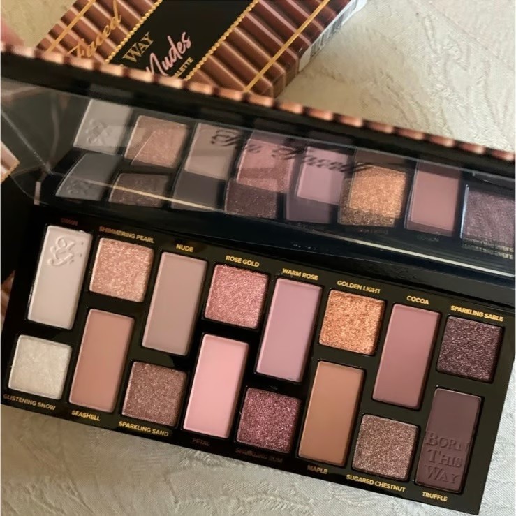 Too Faced Born This Way The Natural Nudes 16 Color Eye Shadow Palette NIB $54 Too Faced Born This Way The Natural Nudes 16 Color Eye Shadow Palette NIB $54