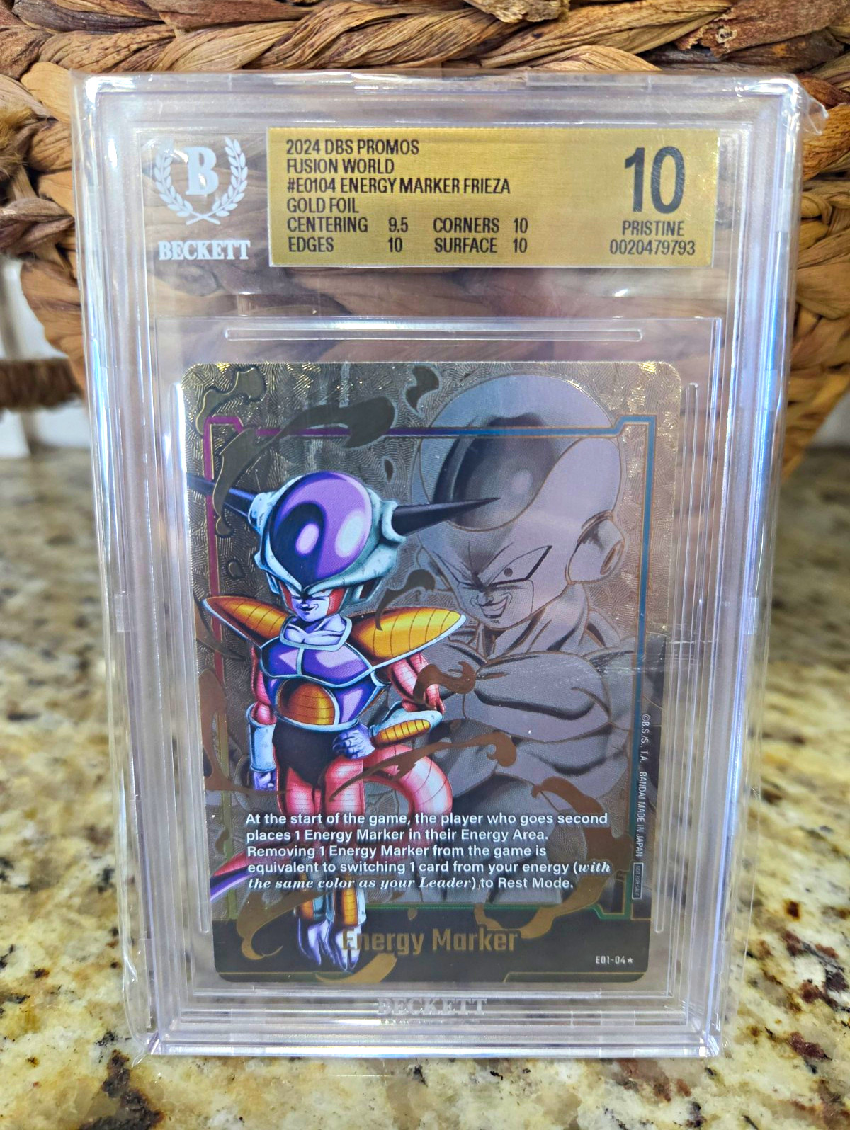 Dragon Ball Super 2024 DBS Promos Energy Marker Frieza E0104 Gold Foil BGS 10 Dragon Ball Super 2024 DBS Promos Energy Marker Frieza E0104 Gold Foil BGS 10