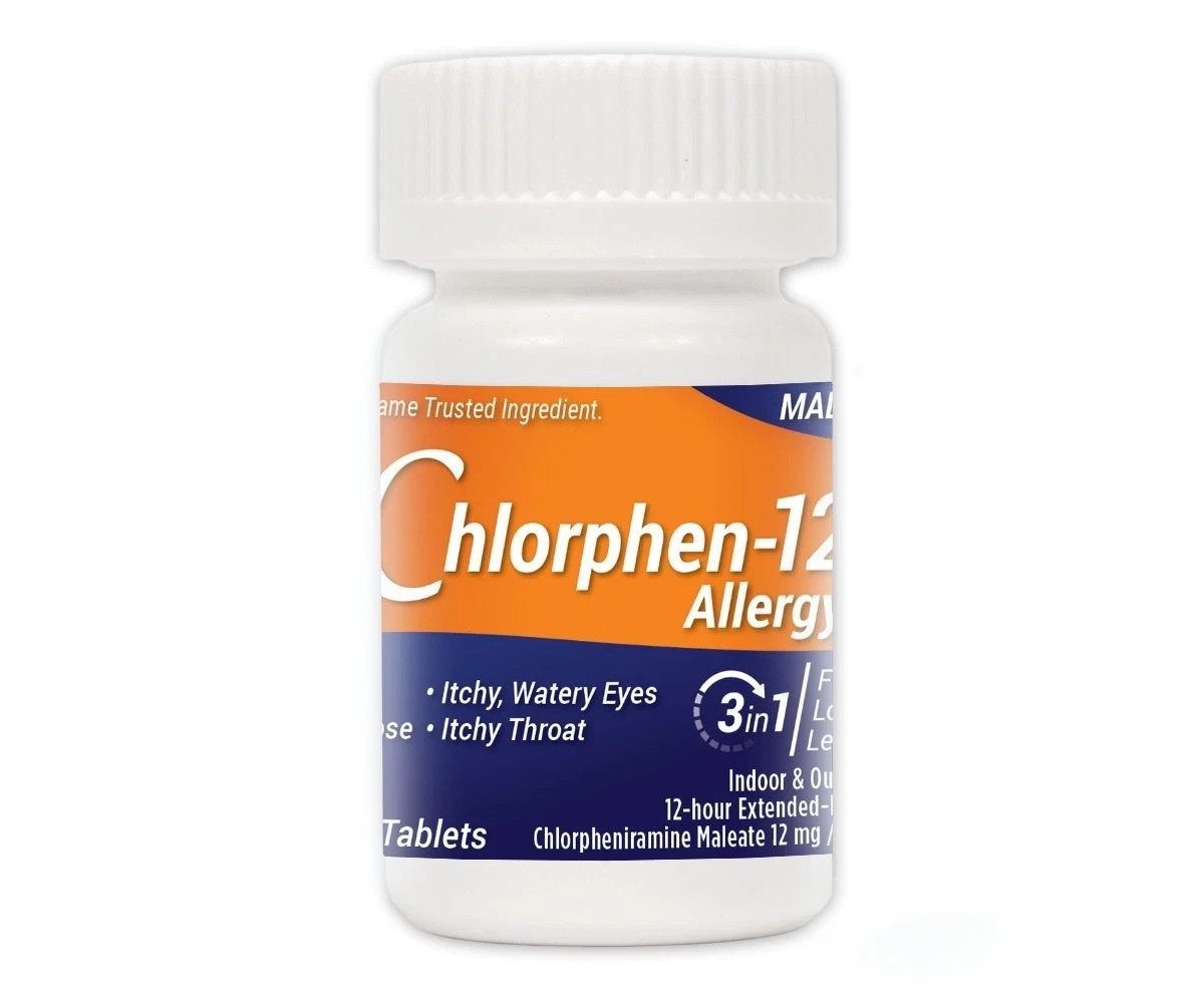 Chlorpheniramine Maleate Extended Release, 12 Mg , 100 Tablets