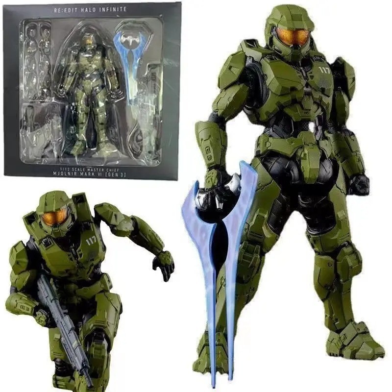 18cm RE:EDIT Master Chief MJOLNIR Mark V1 1/12 Action Figure Collectible