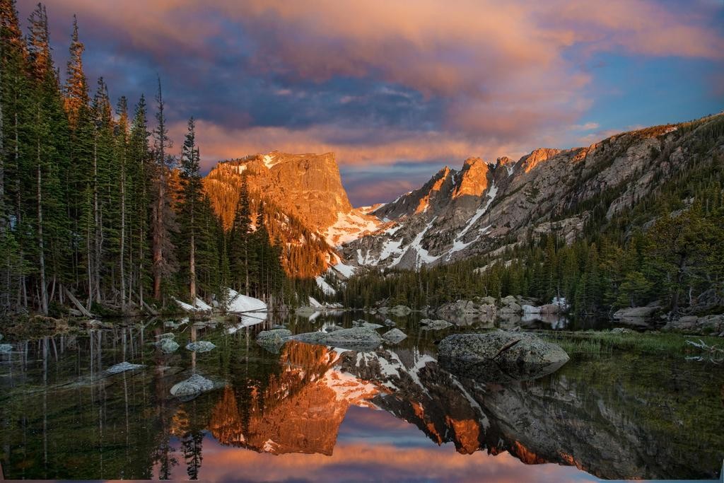 Laminated Dream Lake Rocky Mountain National Park Photo Photograph Poster Dry Er