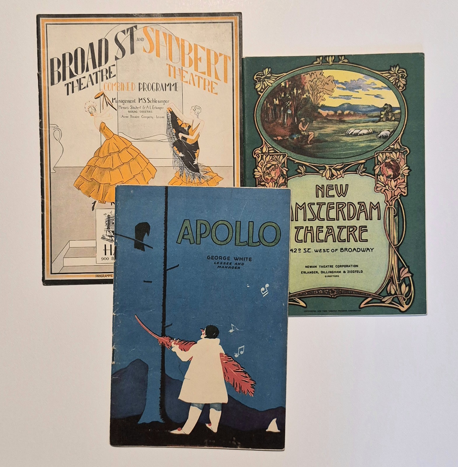 Antique 1920s 30s Theater PLAYBILL Apollo SHUBERT Program New York EPHEMERA Lot
