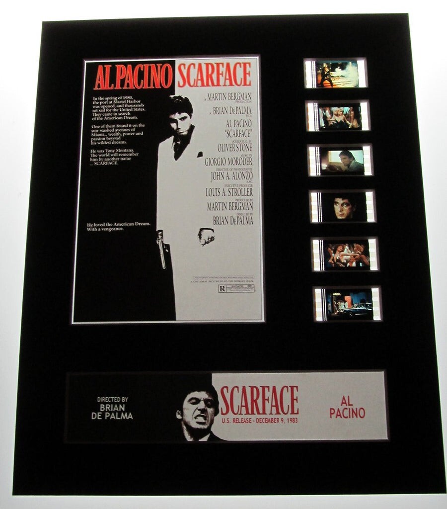 SCARFACE 35mm Movie Film Cell Display 8x10 Original Presentation Al Pacino New 