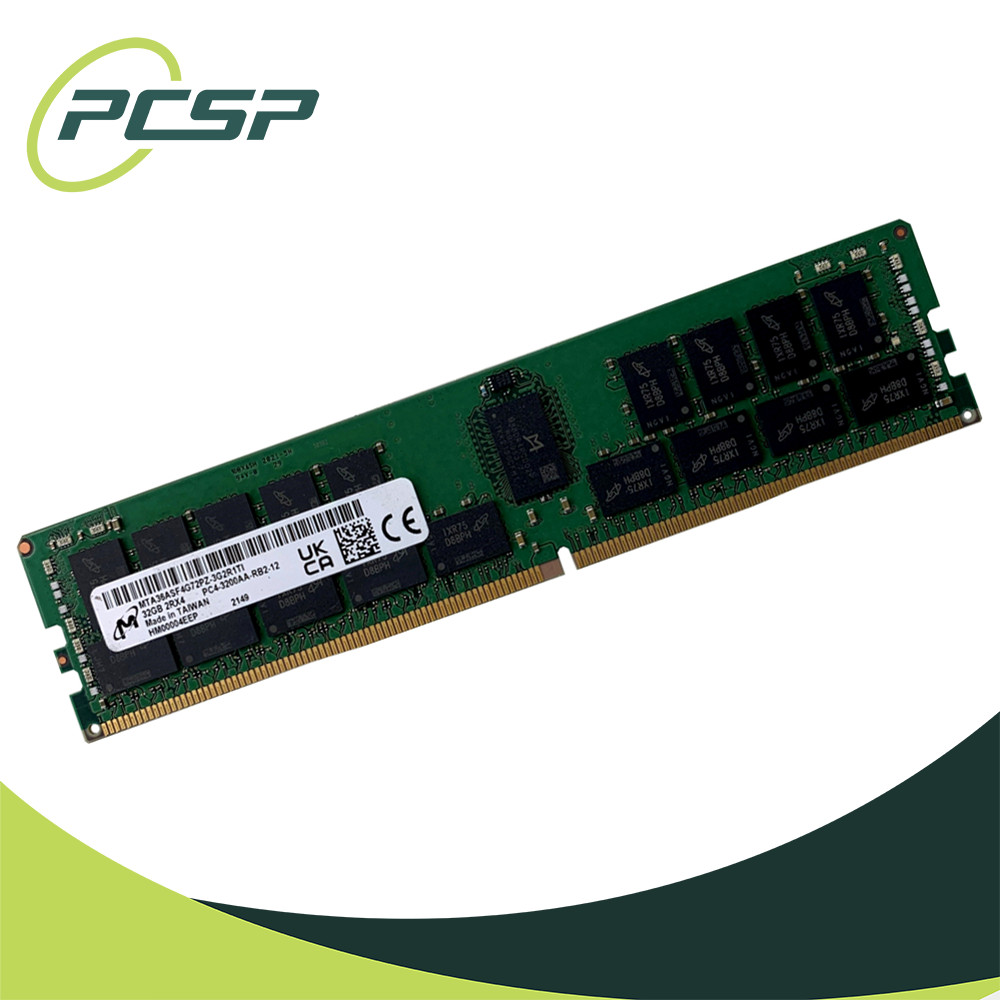 Micron 32GB PC4-3200AA-R 2Rx4 DDR4 ECC REG RDIMM Memory MTA36ASF4G72PZ-3G2R1TI