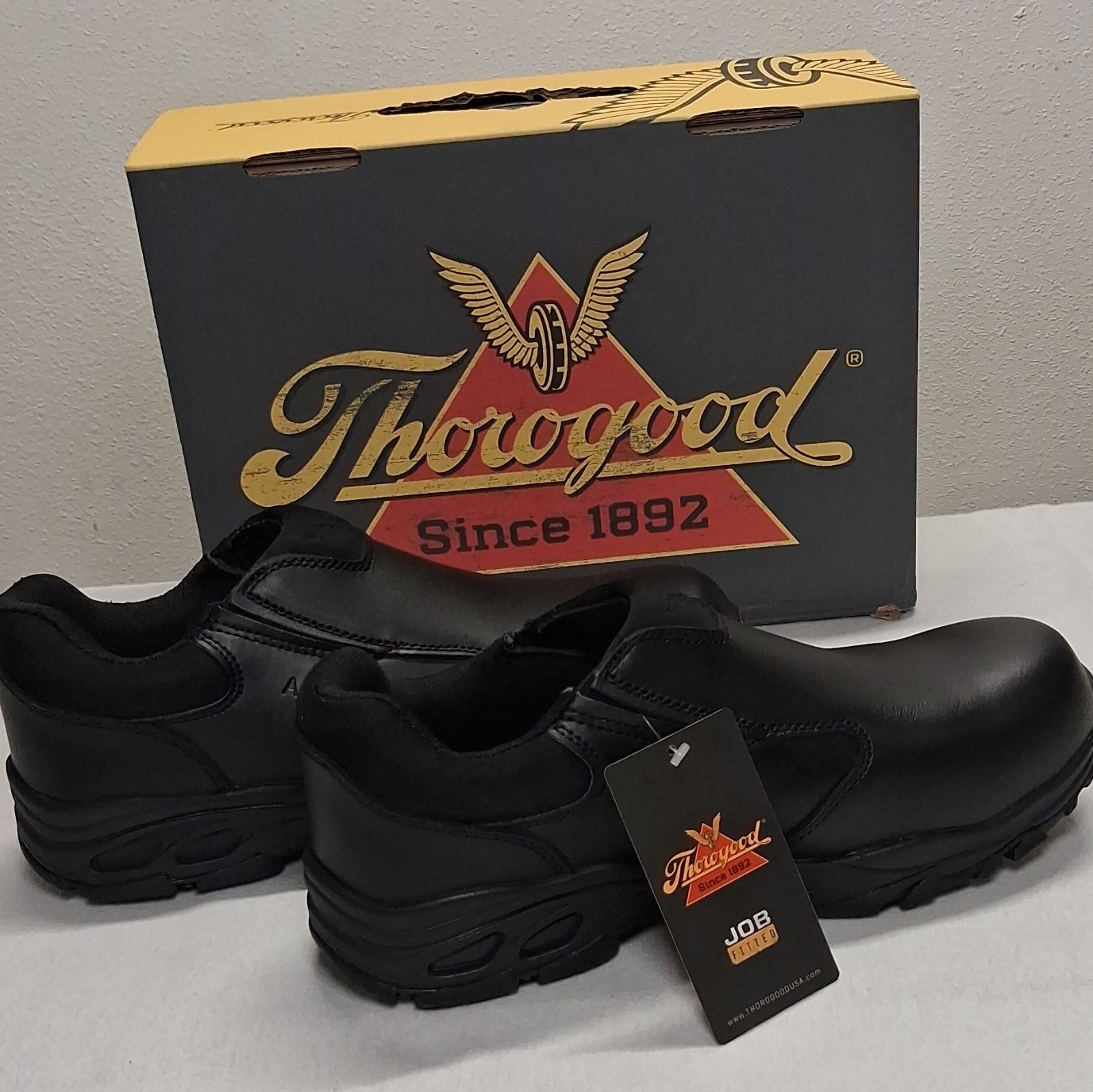 Thorogood A.S.R. Composite Toe Slip-On Ultra Light Black Work Shoes Men’s 9.5 M Thorogood A.S.R. Composite Toe Slip-On Ultra Light Black Work Shoes Men’s 9.5 M