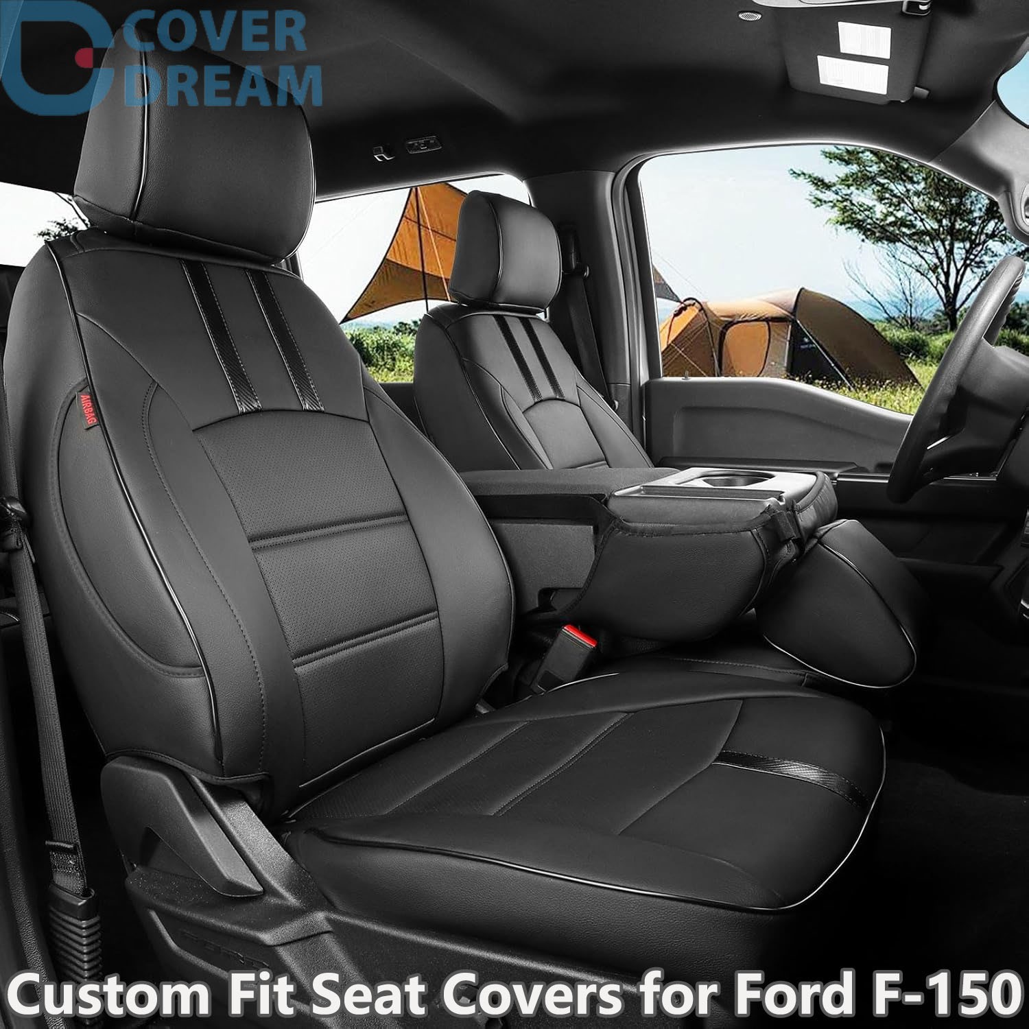 coverdream F-150 Seat Covers For 2015-2022 Ford F150 F250/F350 SuperCrew XL,XLT