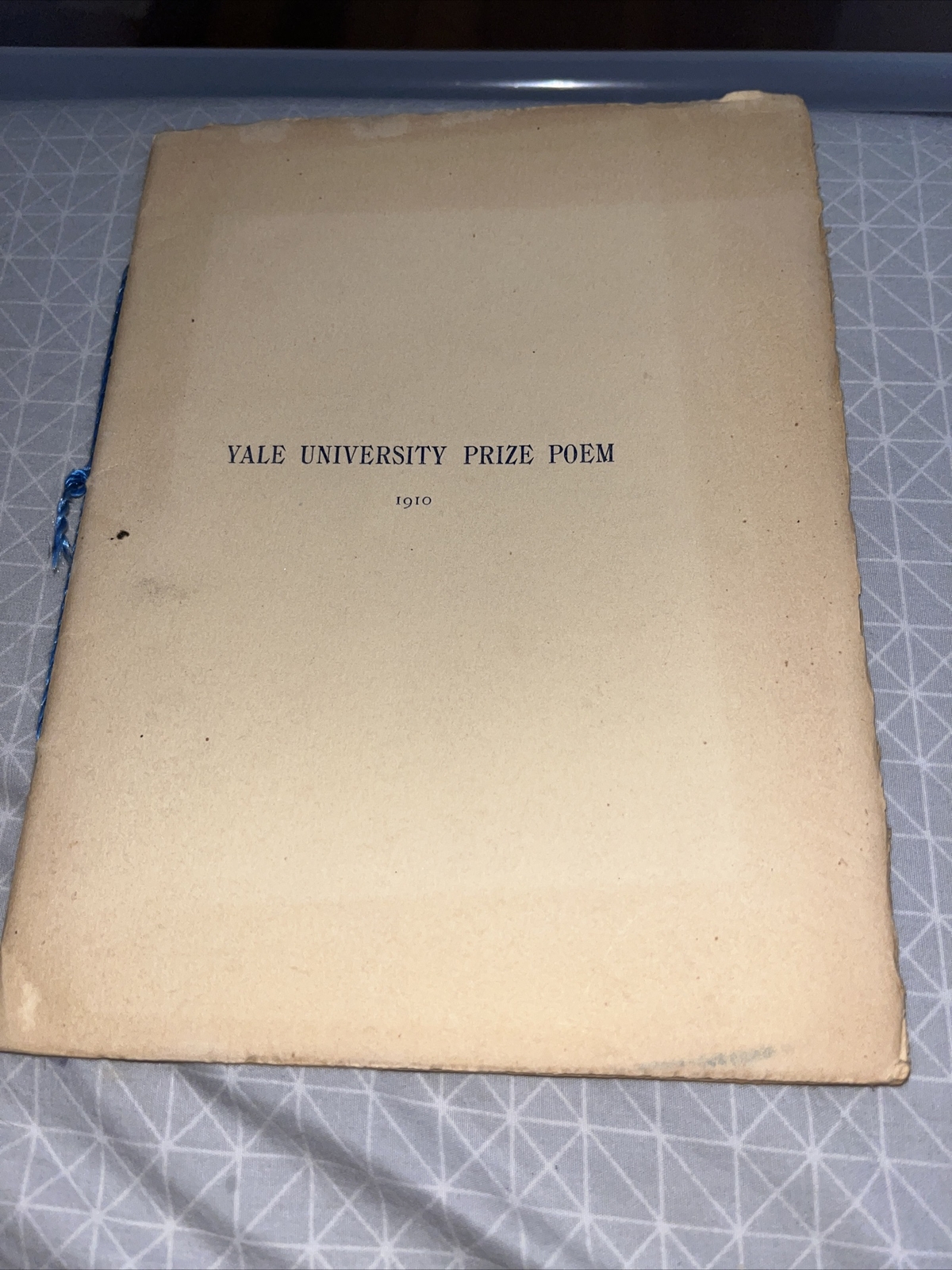 Antique YALE UNIVERSITY PRIZE POEM 1910: Elmer Davenport Keith The Echo Venetian Antique YALE UNIVERSITY PRIZE POEM 1910: Elmer Davenport Keith The Echo Venetian