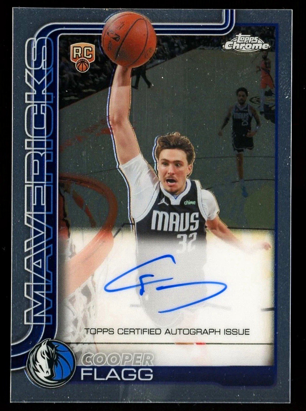 Topps 25-26 Topps Chrome Rookie Auto Cooper Flagg  Mavericks READ DETAILS