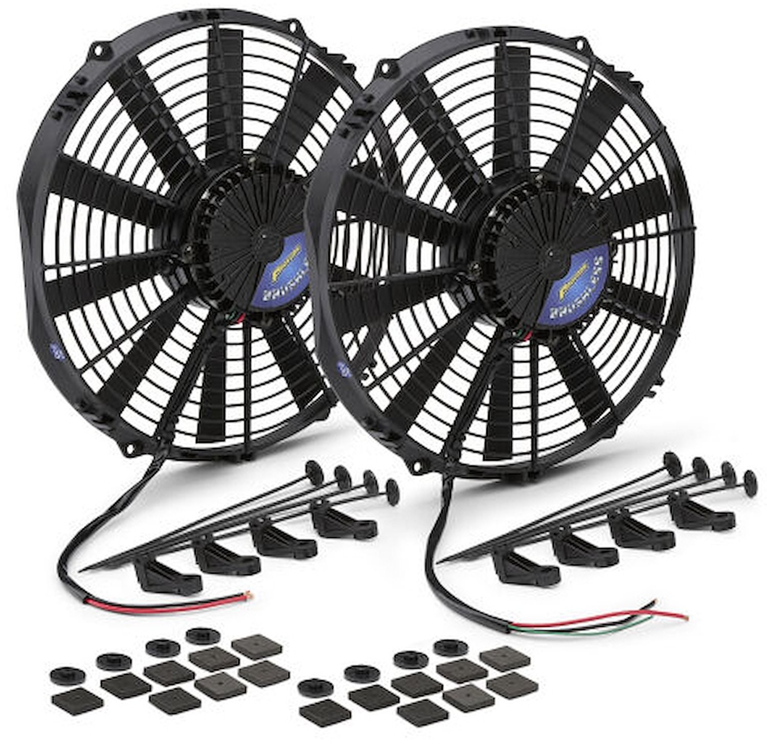 Proform 67038 Universal 12 in. Brushless Electric Cooling Fan Kit [Two Fans]