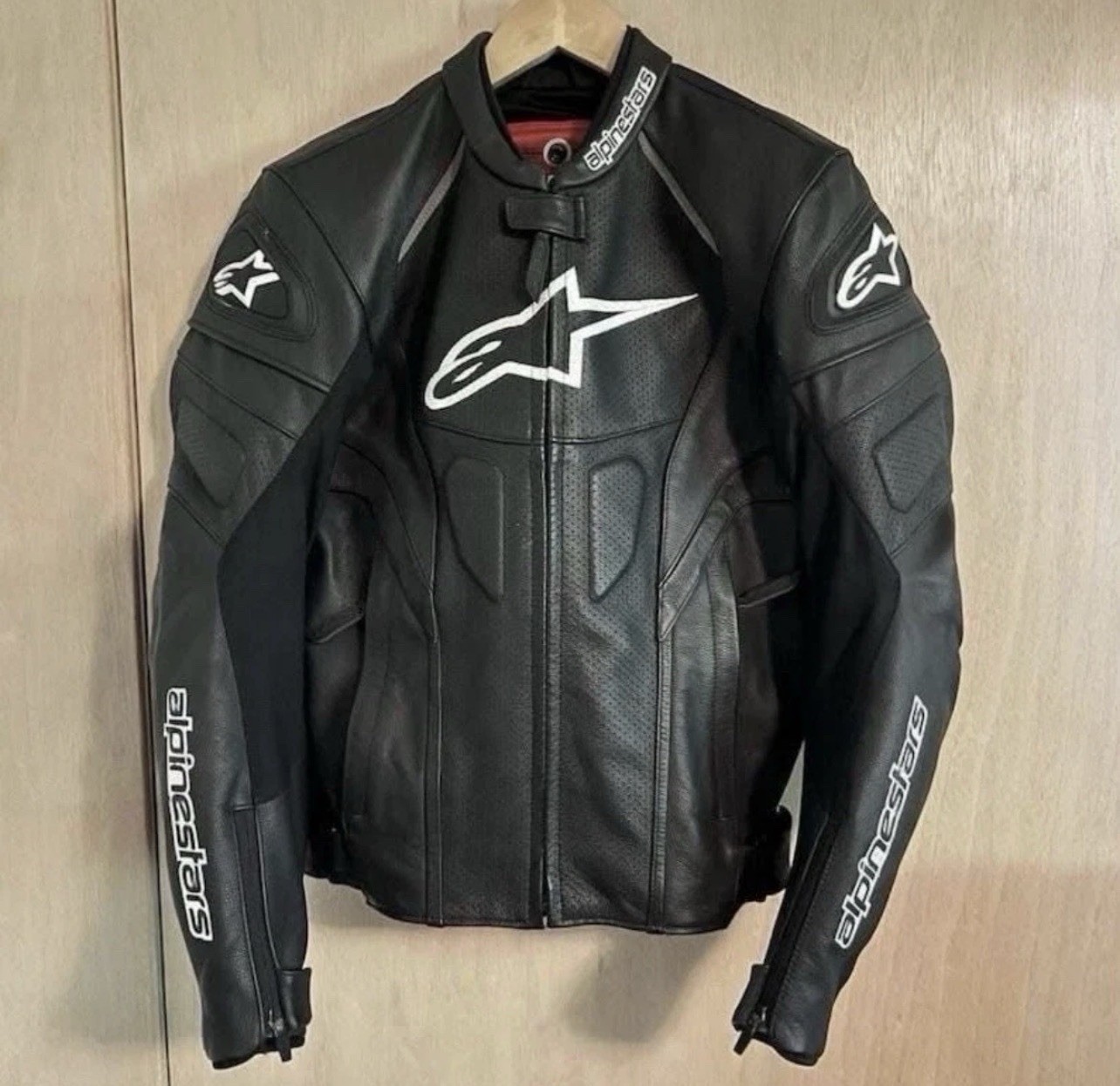 Alpinestars Original Cowhide Leather Motorbike Jacket Real Leather Racing Jacket Alpinestars Original Cowhide Leather Motorbike Jacket Real Leather Racing Jacket