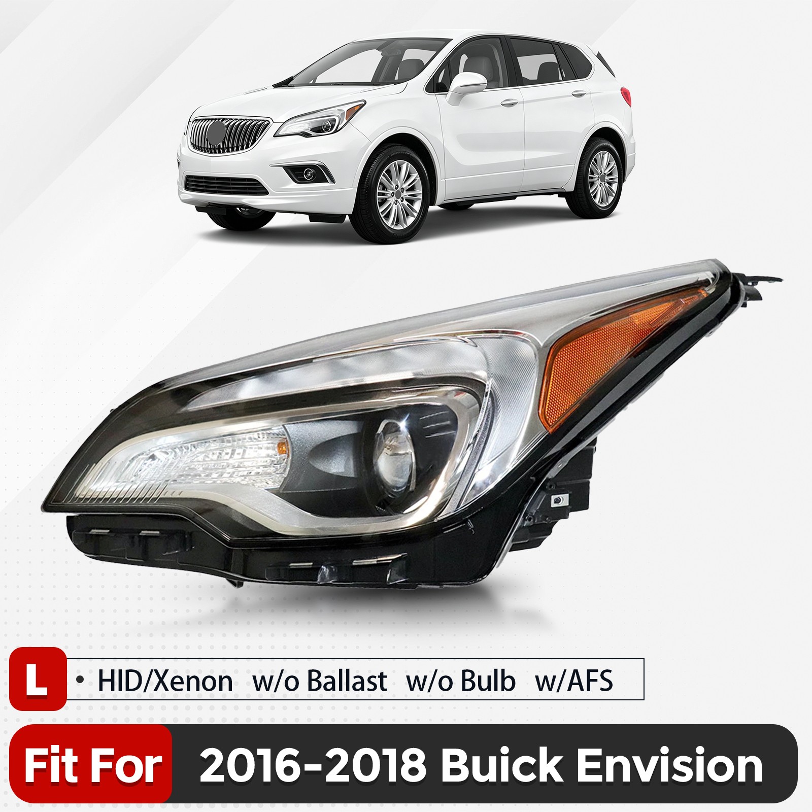 For 2016-2018 Buick Envision HID/Xenon Headlight w/o Bulb& Ballast w/AFS Left LH