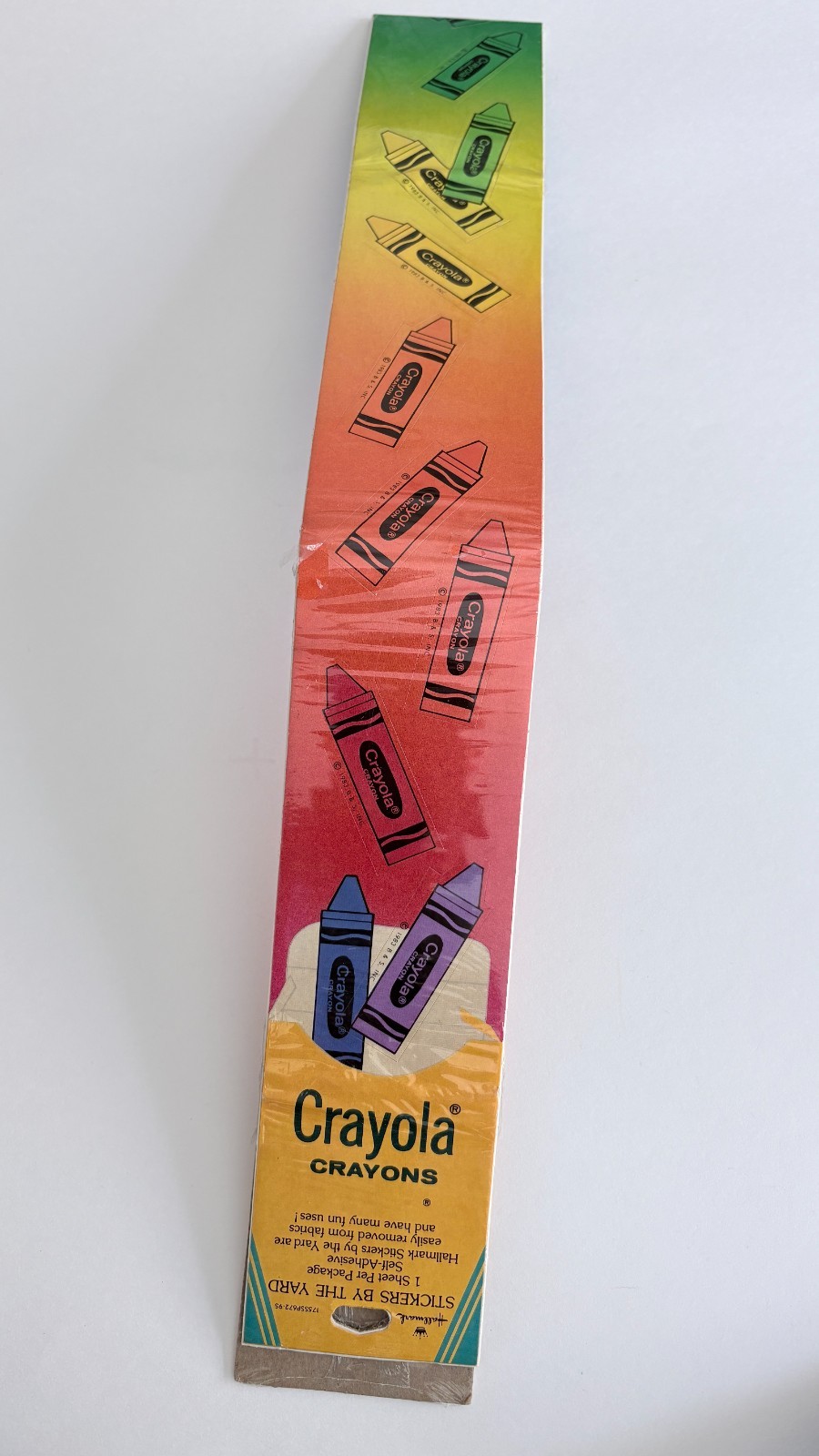 Vintage 1983 Hallmark Crayola Crayons Stickers by the Yard 175SSP672-9S