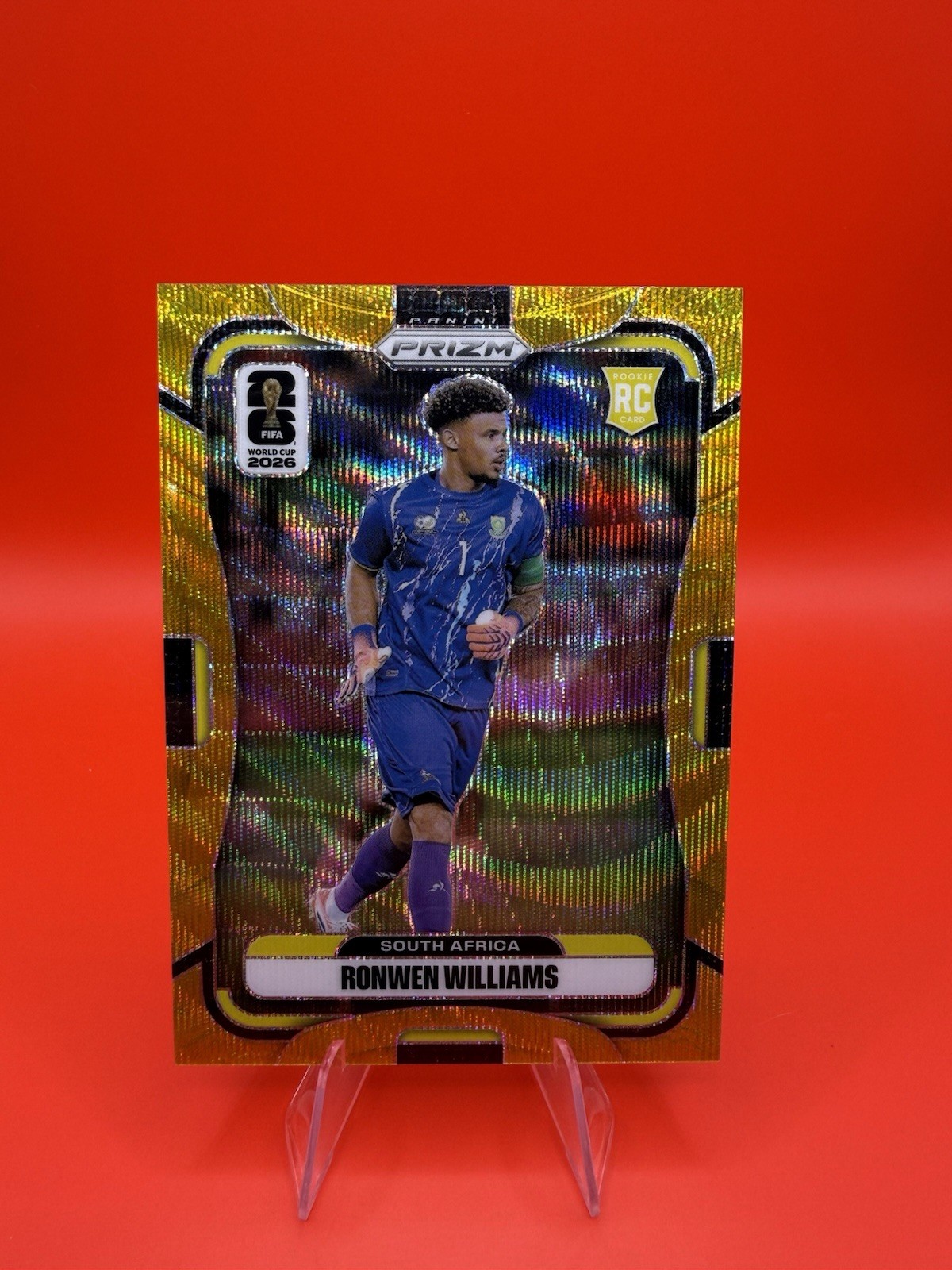 2026 Prizm Ronwen Williams Gold Wave Prizm /10 South Africa Jersey Match 01/10