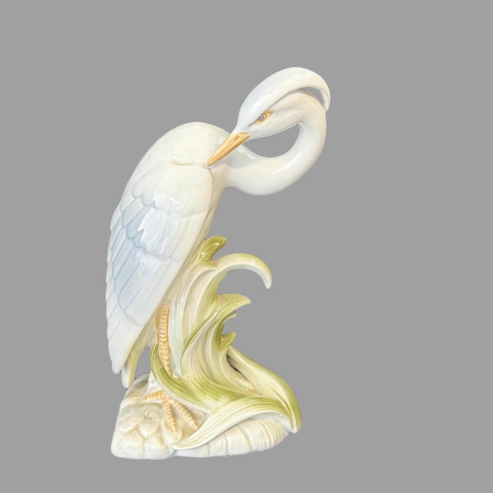 Vintage Fitz & Floyd Heron Egret Bird Bookend Figurine Japan Single 7\