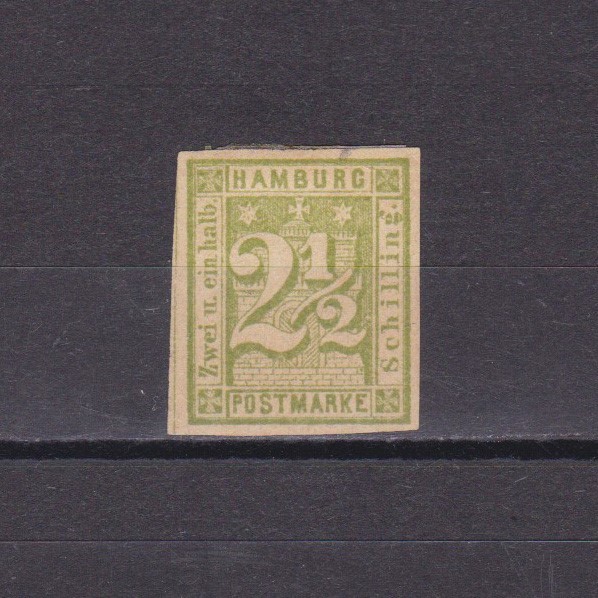 GERMANY HAMBURG 1864, Mi#9, CV €180, MH
