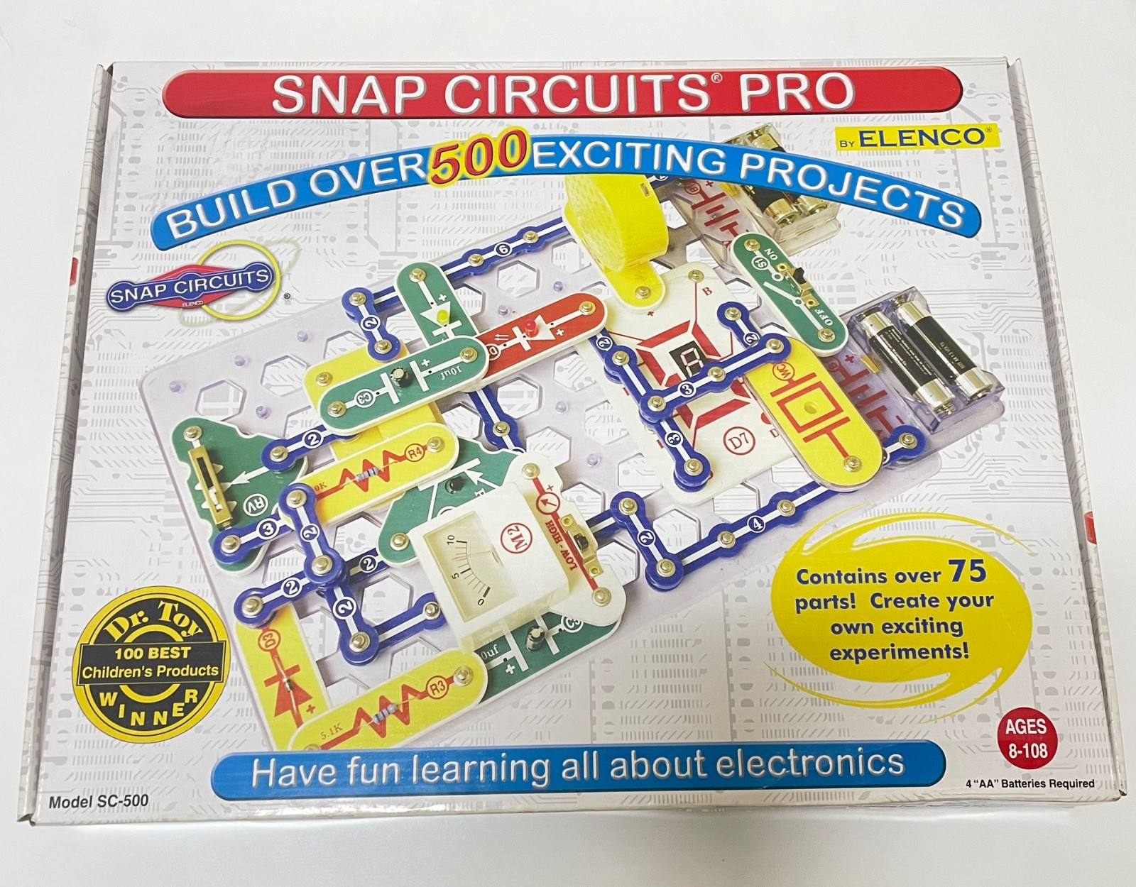 Elenco Snap Circuits Pro SC-500 Electronics Exploration Kit. Ages 8+ 2007 Model Elenco Snap Circuits Pro SC-500 Electronics Exploration Kit. Ages 8+ 2007 Model
