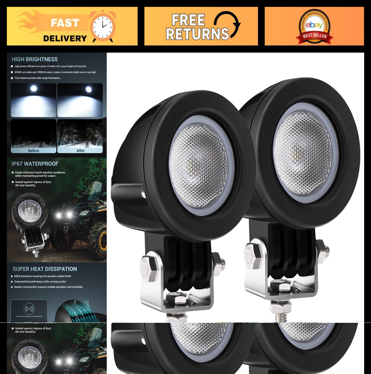 2Pcs 10W 2\