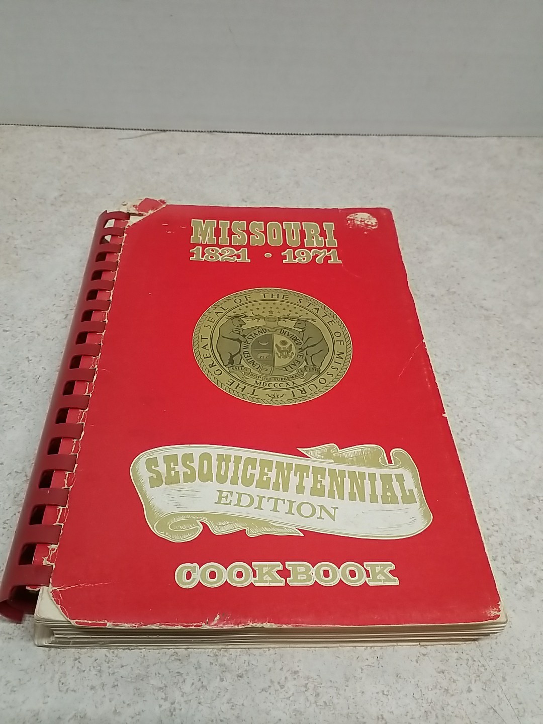 Vintage ** 1971 --- MISSOURI 1821 - 1971 *** Spiral Rings Cookbook 
