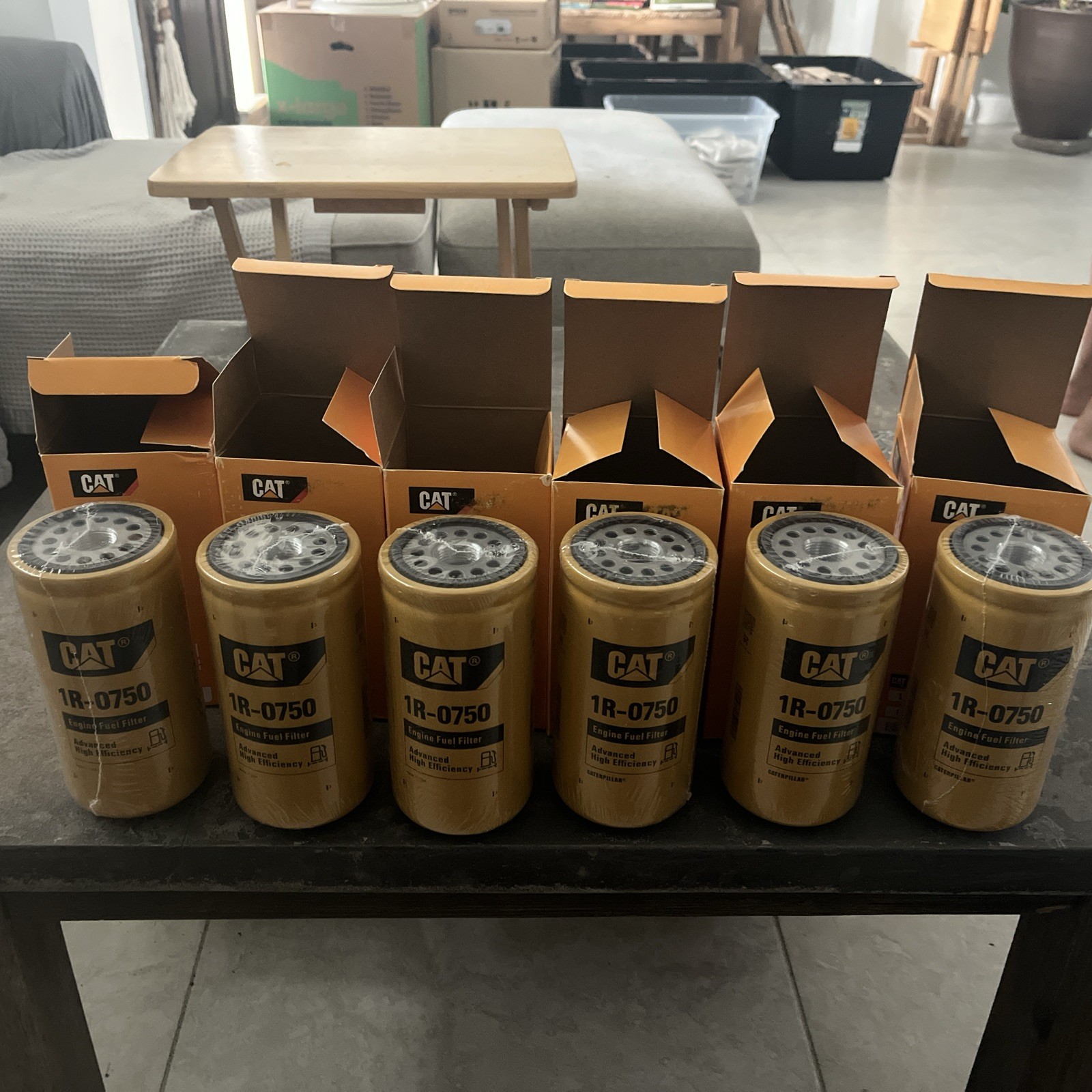 NEW 6 Pack CAT FUEL FILTERS  Fealed Duramax 1R-0750 / CATERPILLAR 1R0750