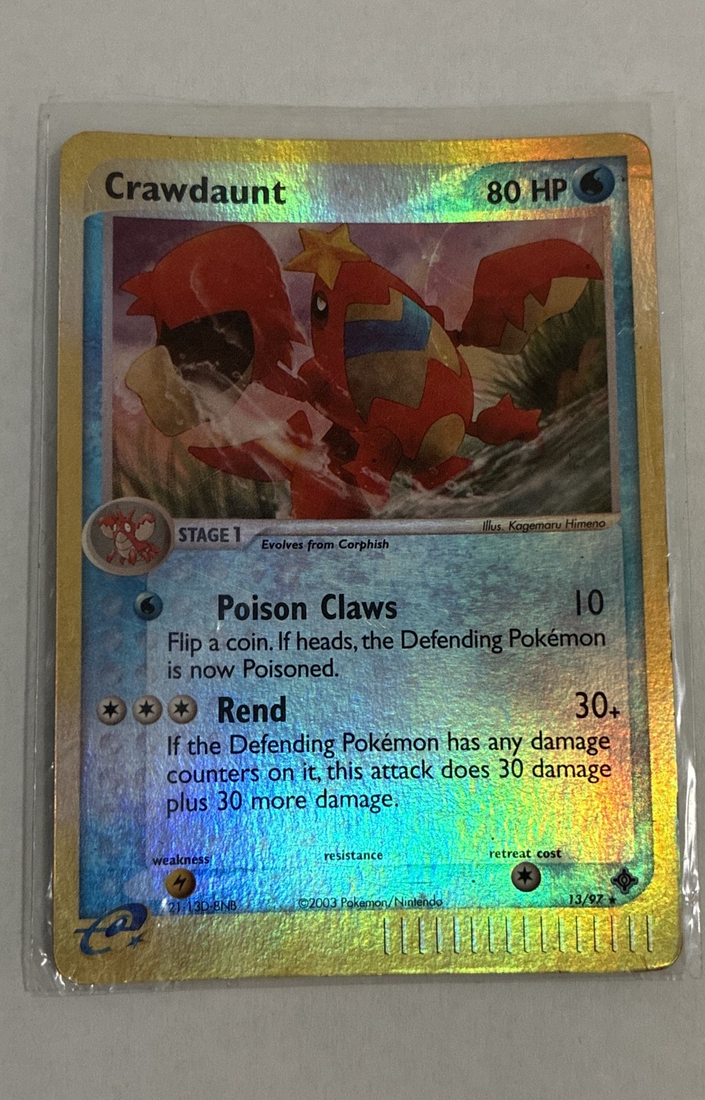 Crawdaunt 13/97 EX Dragon Reverse Holo