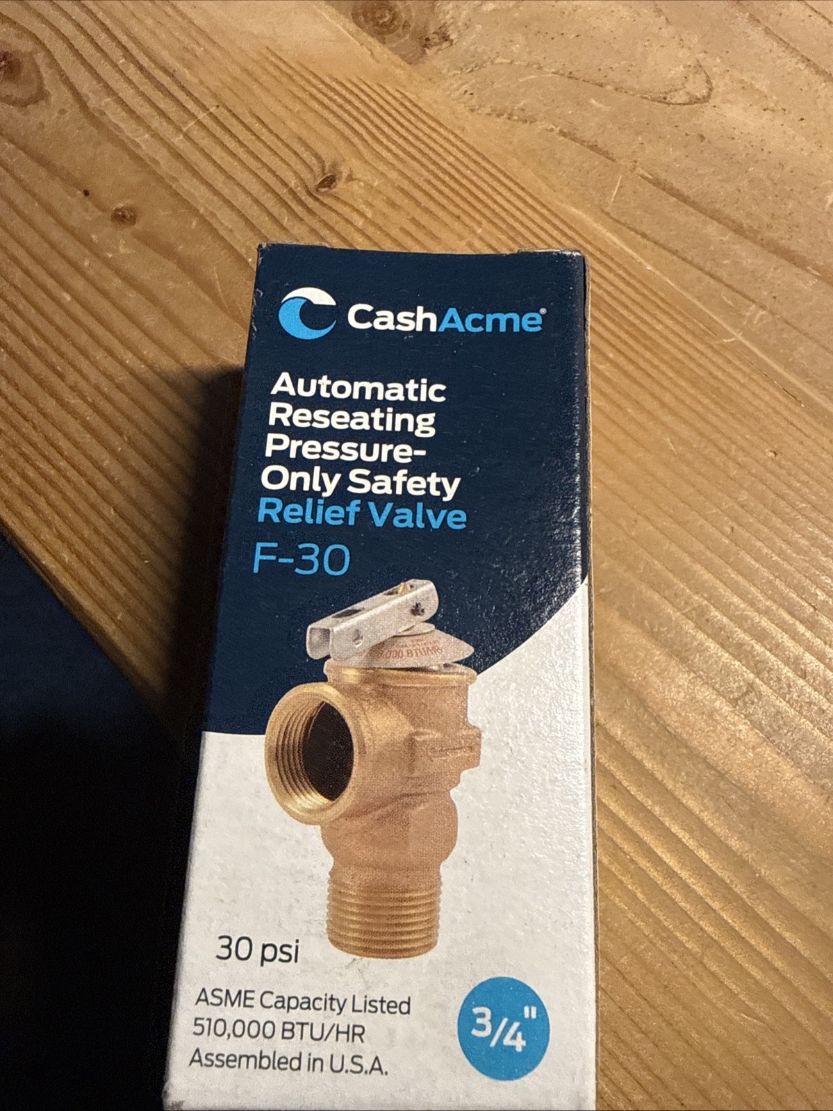 Boiler Relief Valve 30 PSI. CashAcme Automatic Reseating Pressure Only Relief Boiler Relief Valve 30 PSI. CashAcme Automatic Reseating Pressure Only Relief