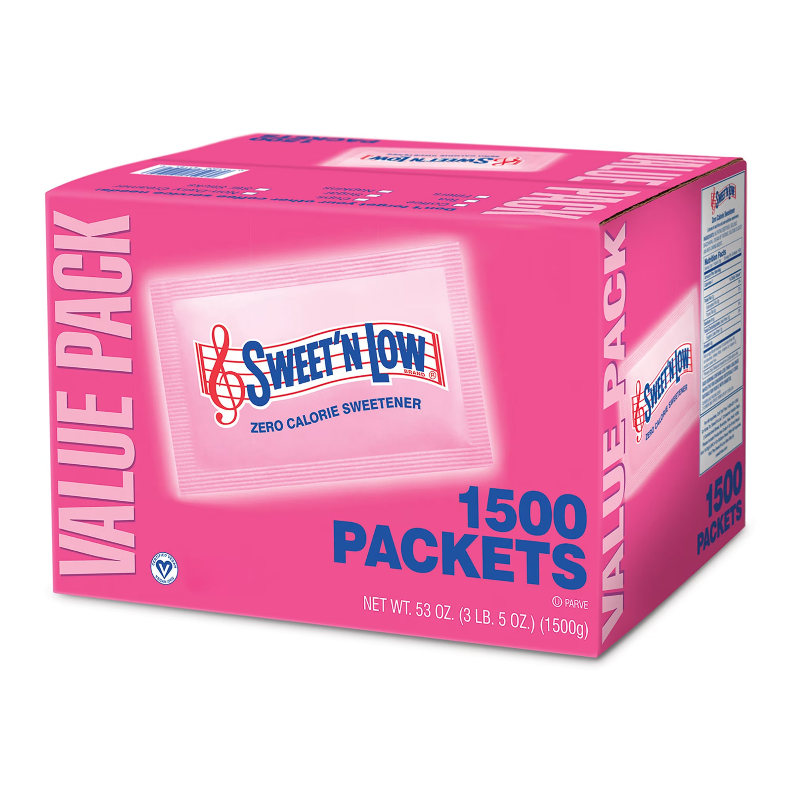 Sweet'N Low, Zero Calorie Sweetener, Sugar Substitute Packets, 1500 Count​
