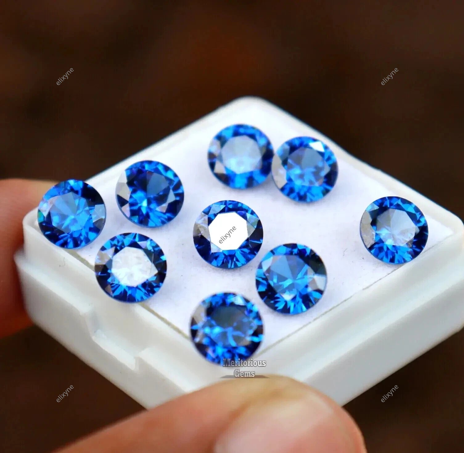 5 mm Natural Ceylon Blue Sapphire Round Faceted Cut Certified 20 Pcs Lot